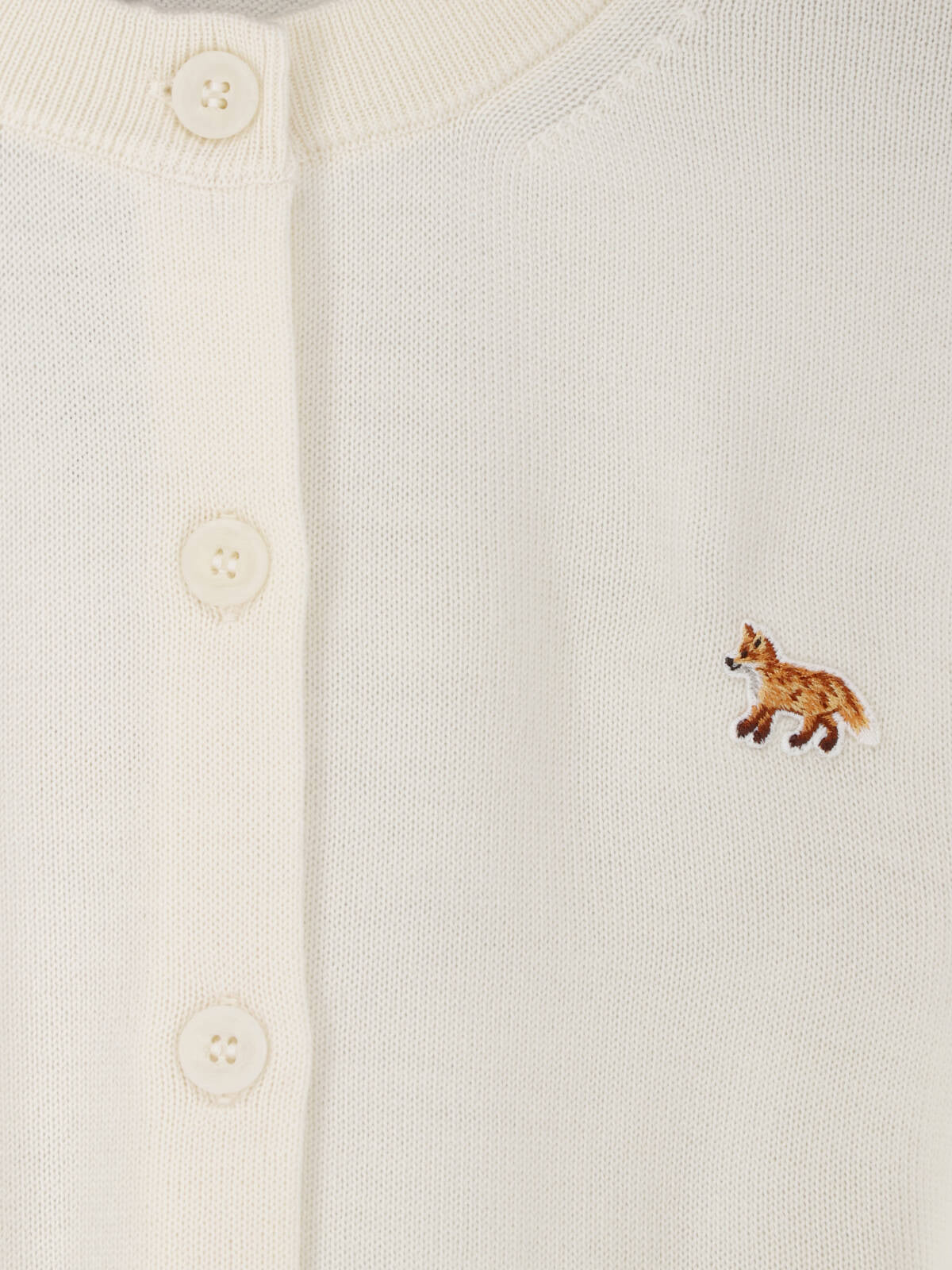 Cream Baby Fox Merino Wool Cardigan