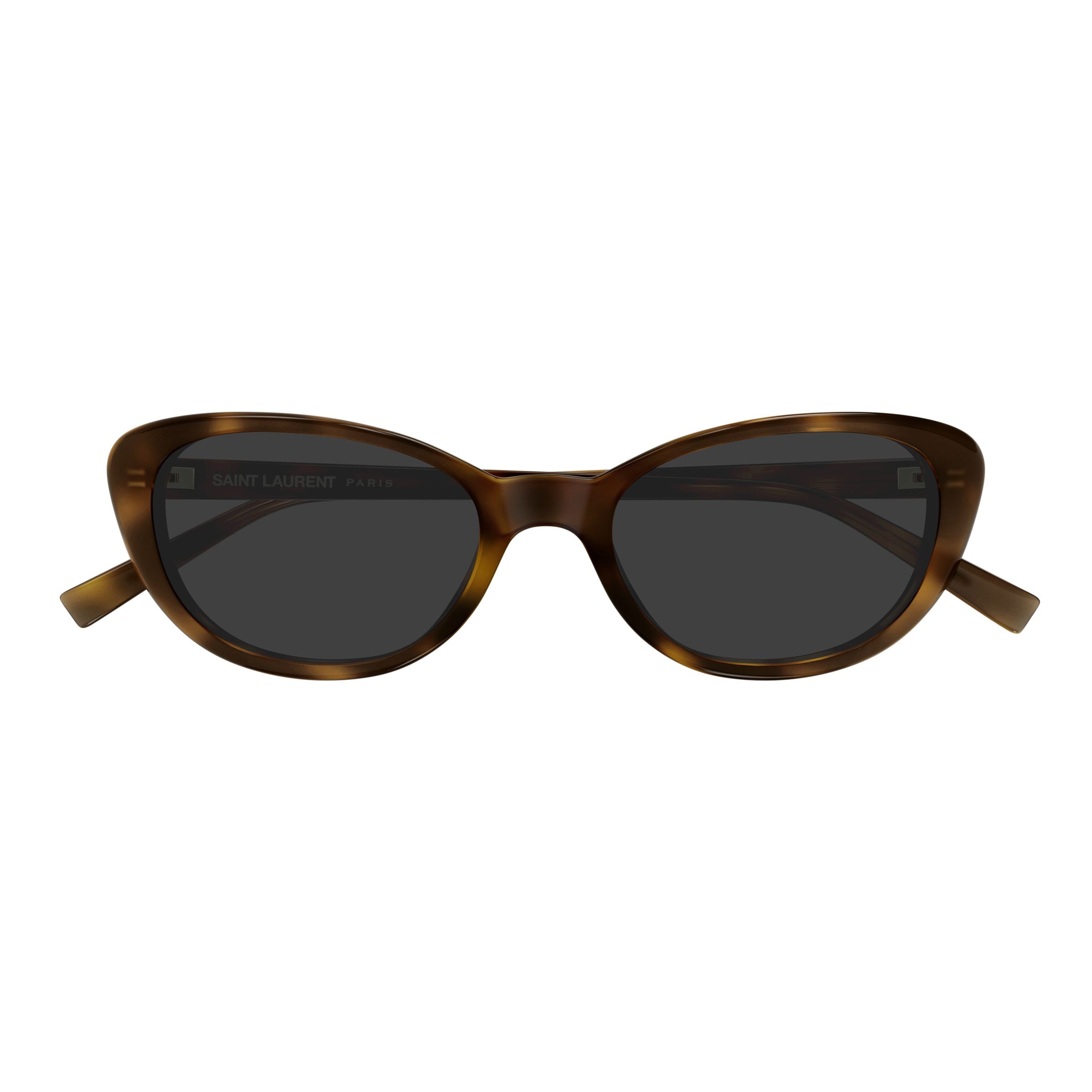 Glossy Tortoiseshell Cat-Eye Sunglasses with Slender Arms
