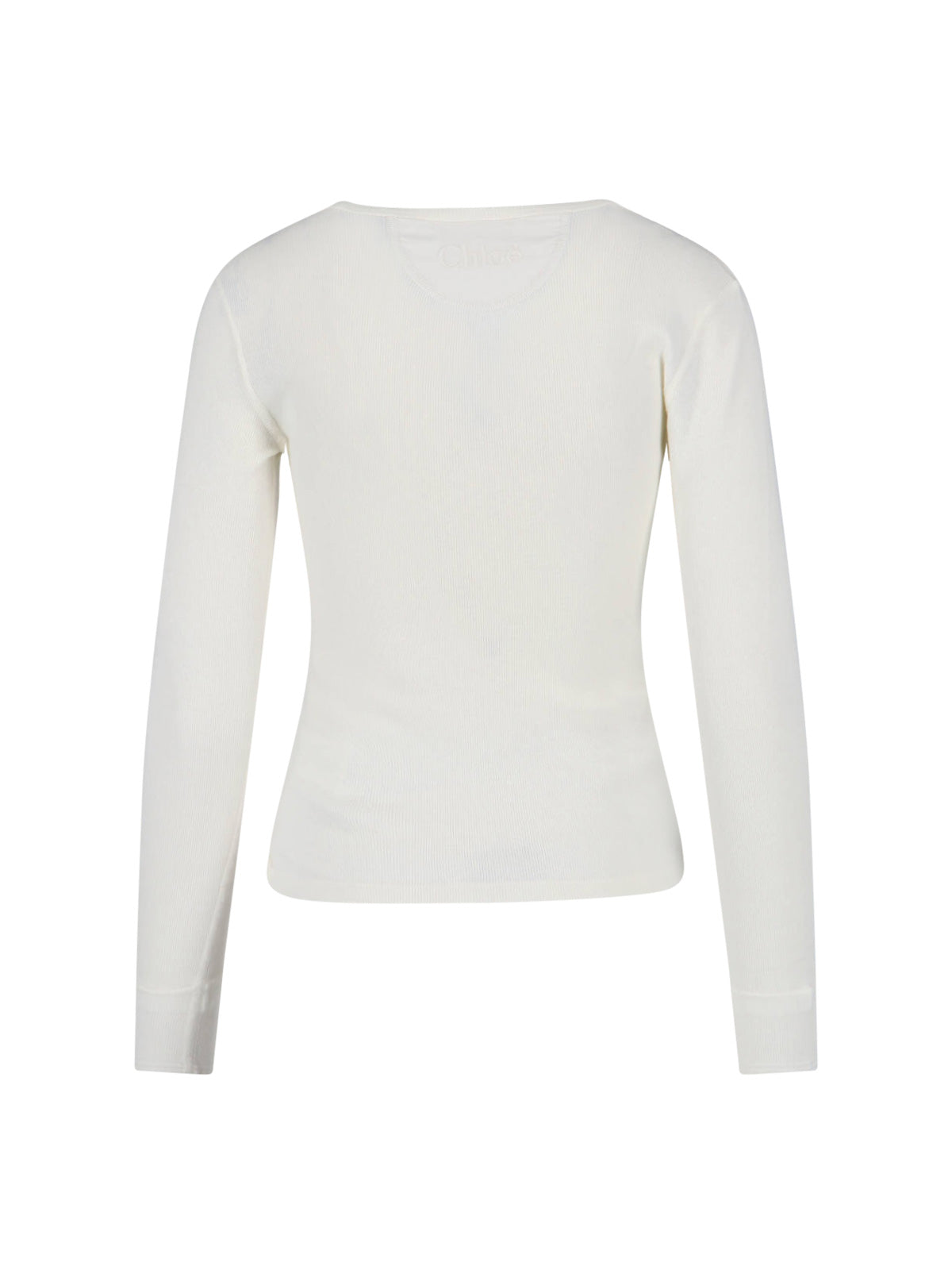 Refined White Sweater With Classic Fit And Timeless Appeal