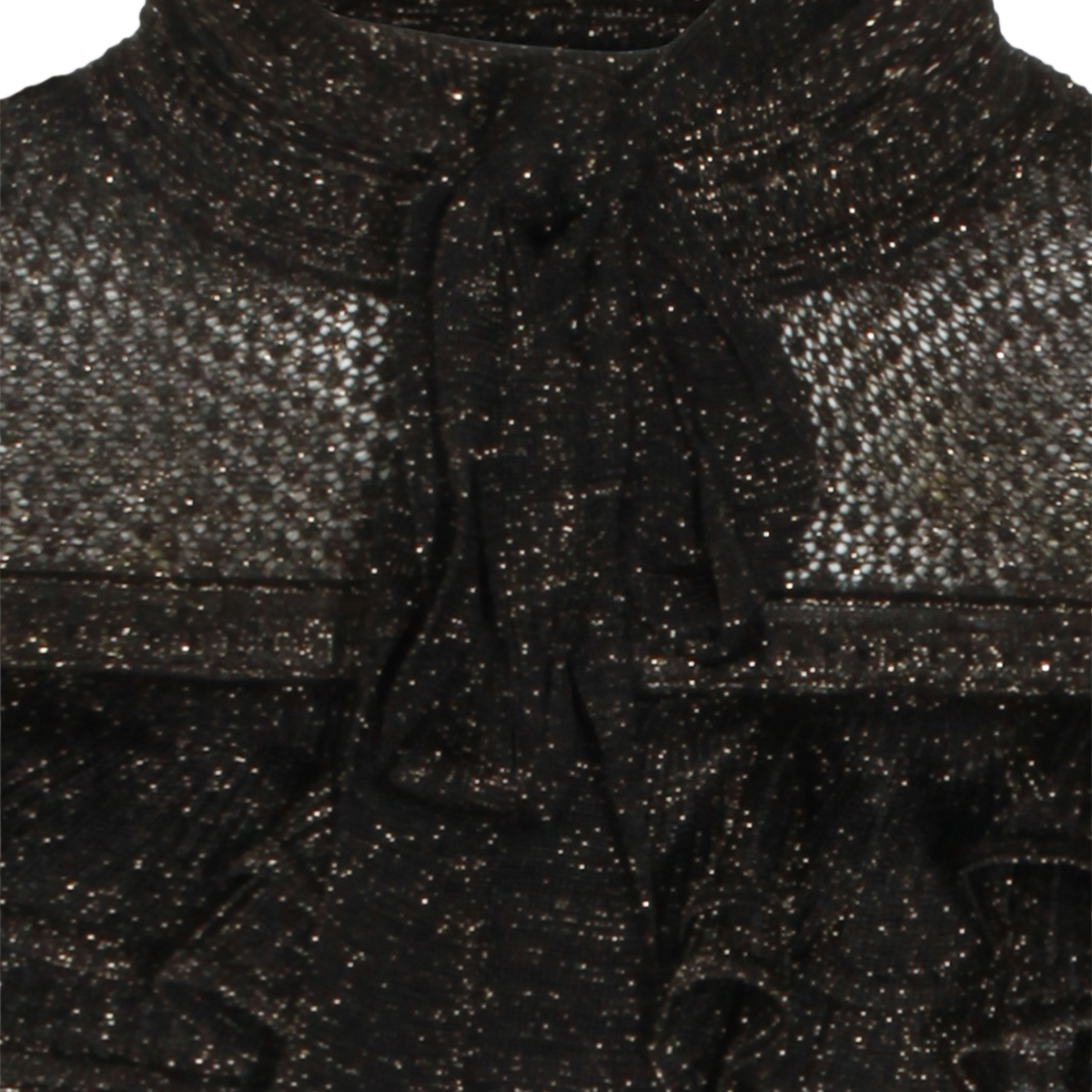 Sheer Textured Top with Ruffled Detailing