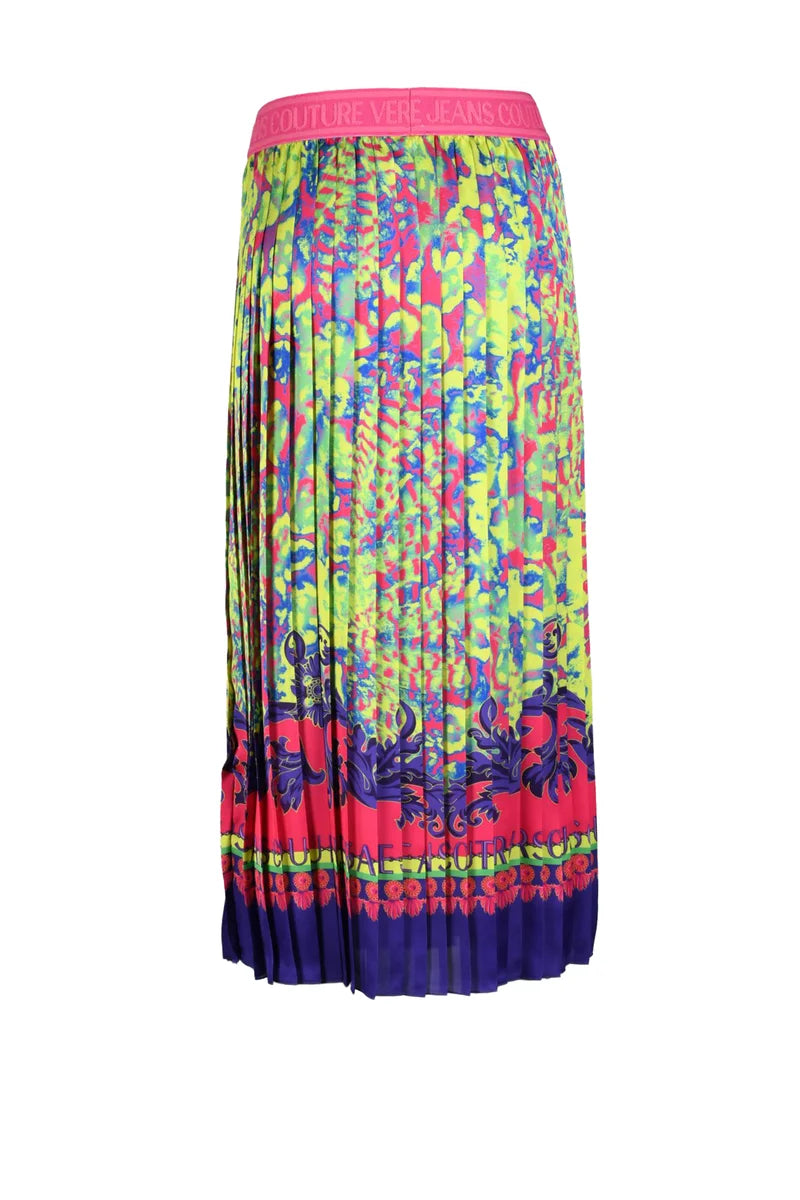 Pleated Skirt - Green/Pink