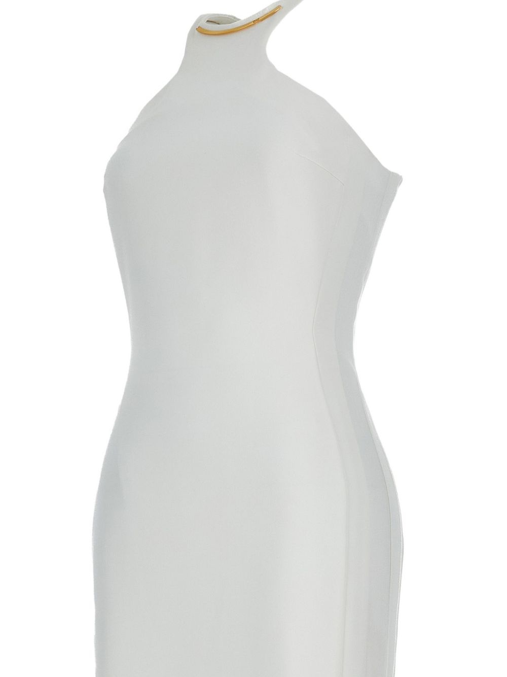 Form-Fitting Dress with High Neckline