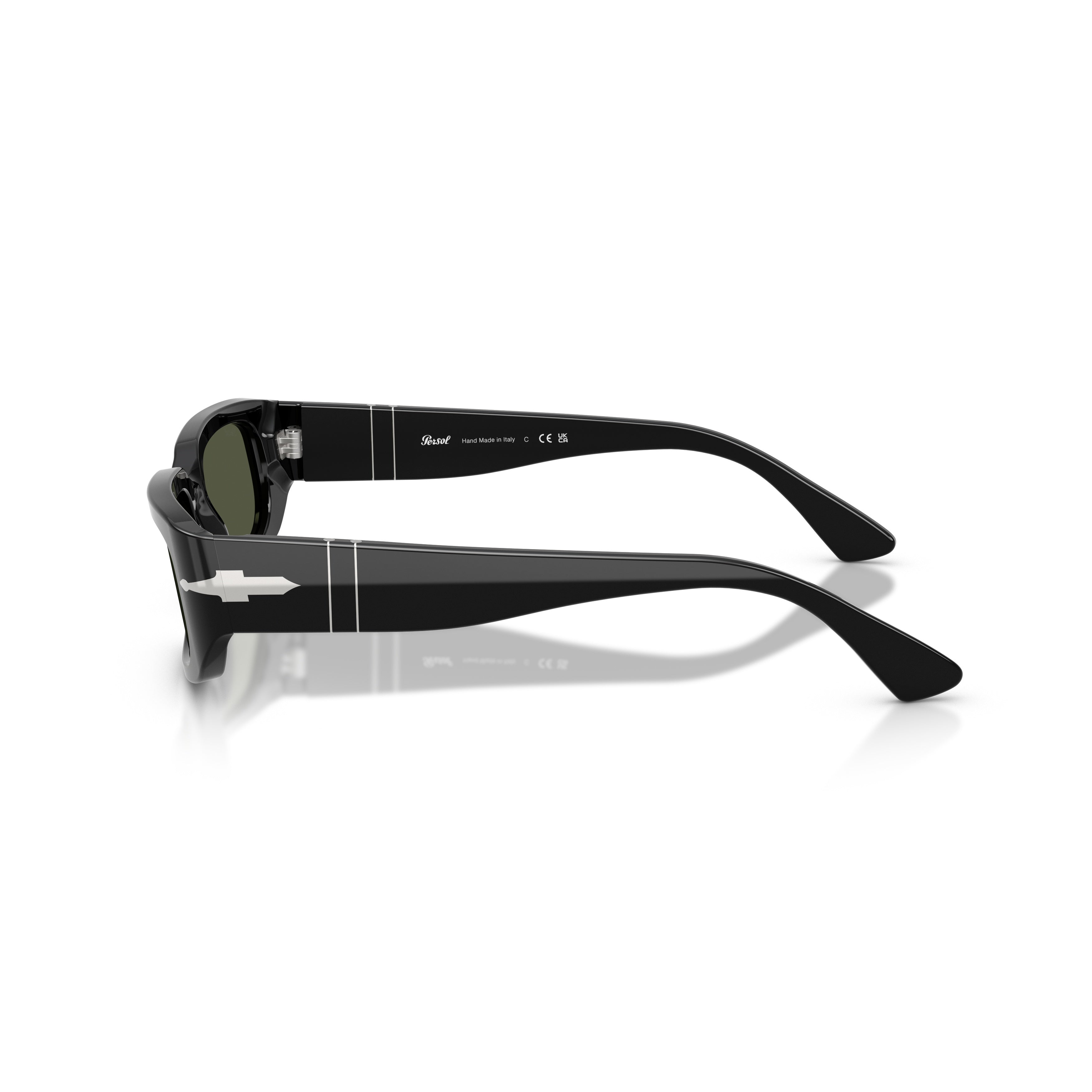 0po3385s Rectangular Acetate Sunglasses with Silver Arrow Detail