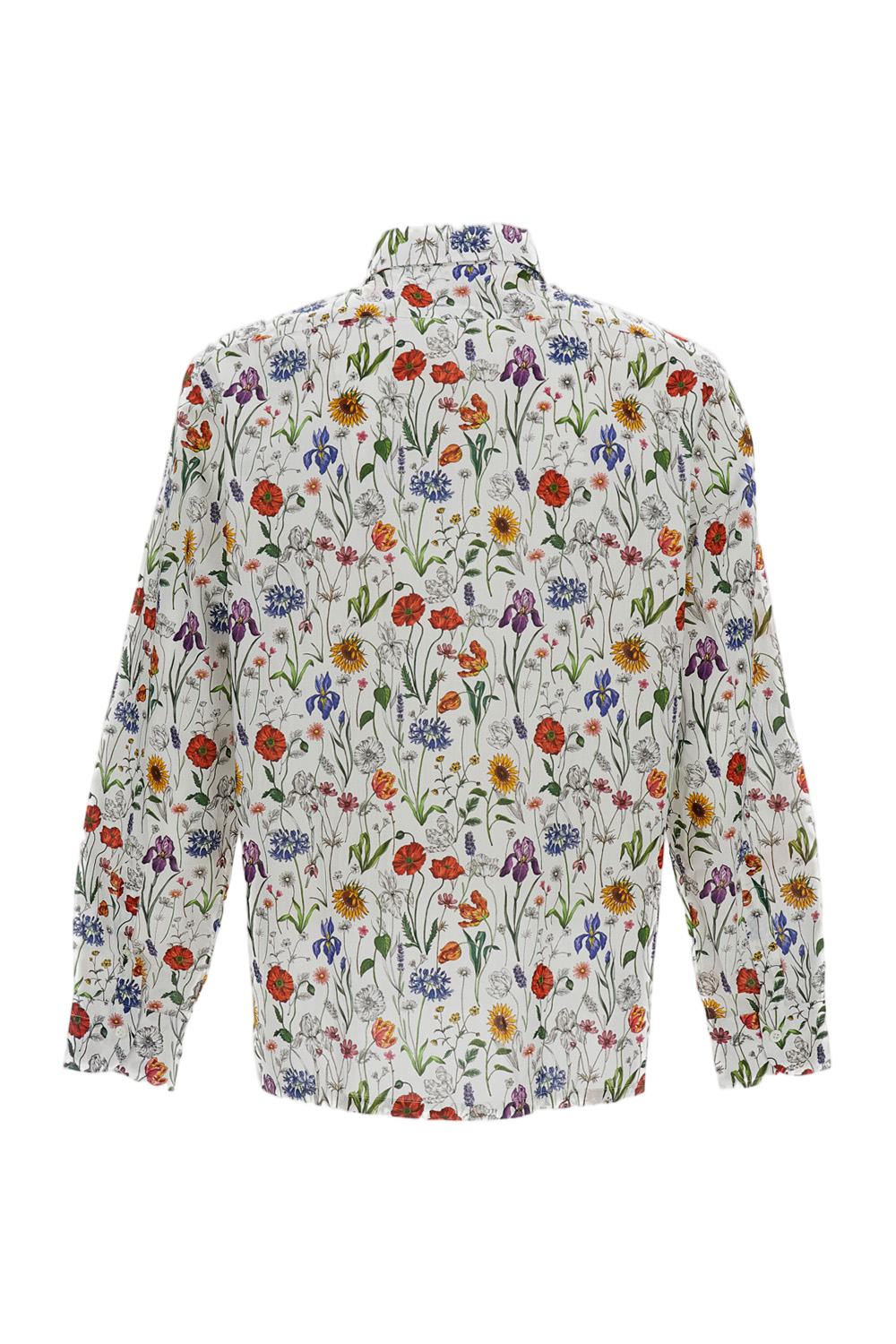White Floral Cotton Shirt