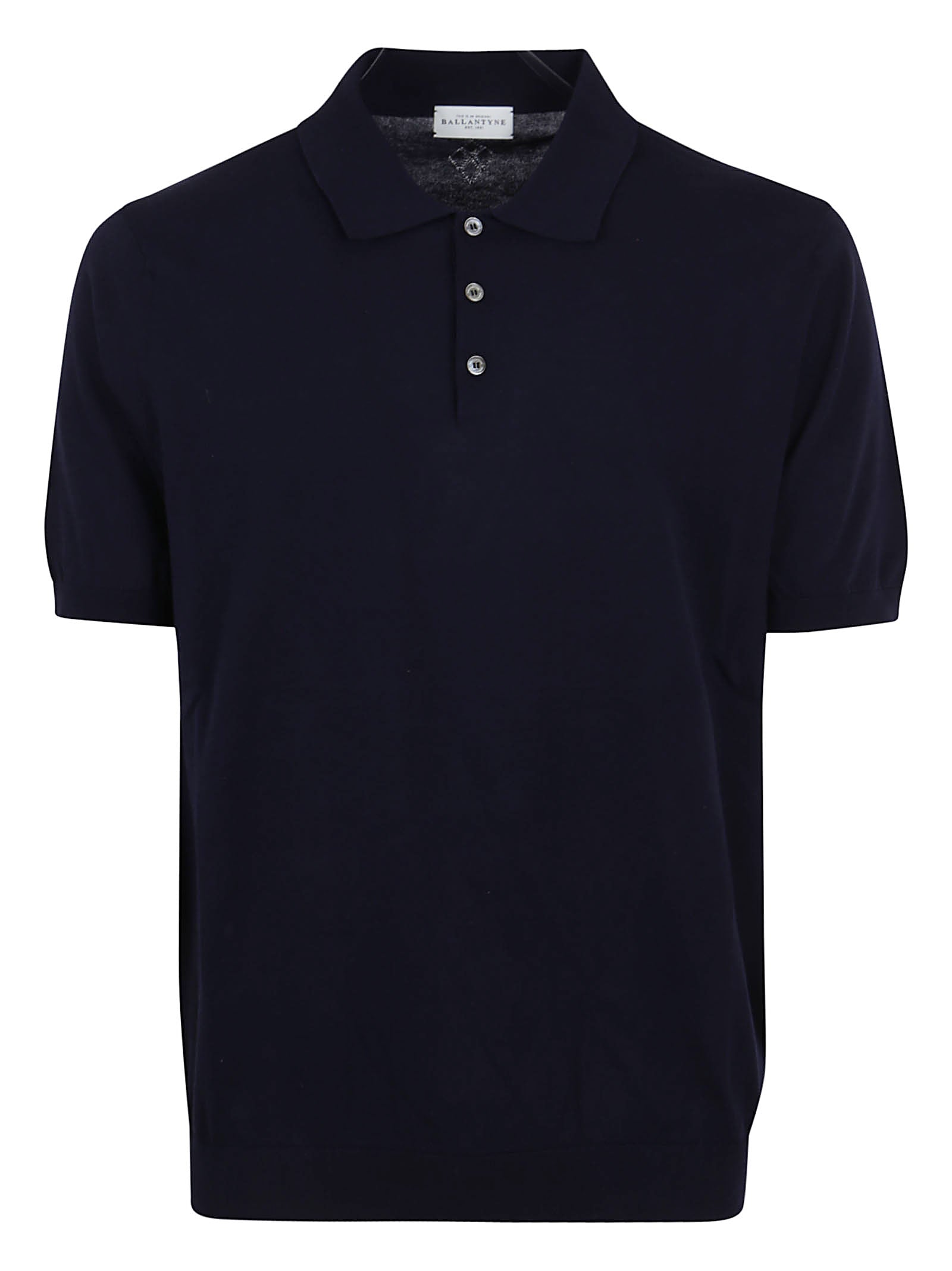 Silk Blend Short Sleeve Polo Shirt