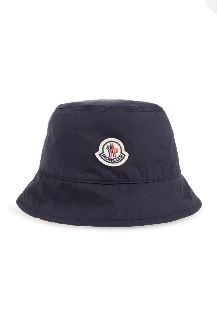 Soft Structured Black Bucket Hat with Logo Patch