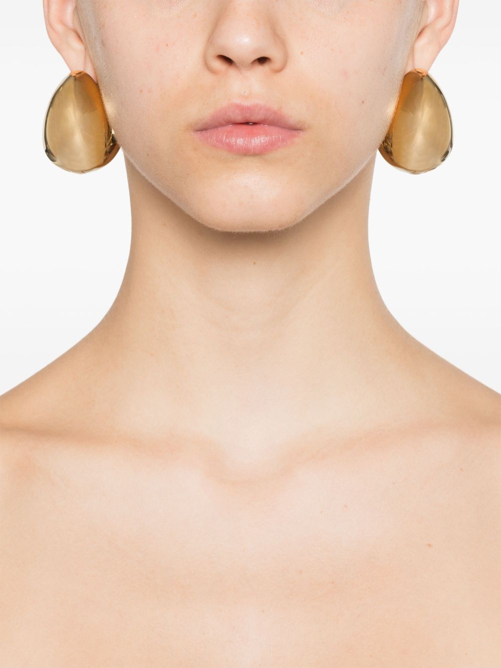 Xl Creole Earrings In Polished Gold-Brass Design