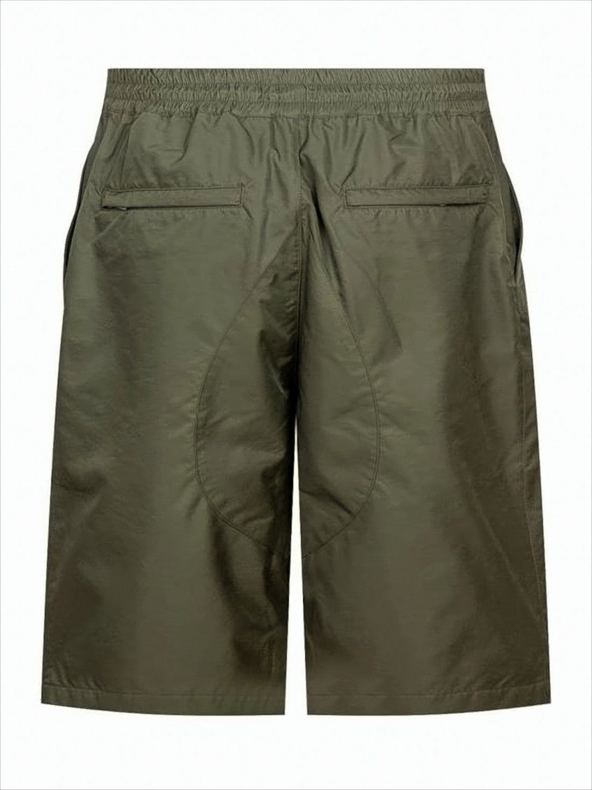 Green Relaxed-Fit Shorts with Adjustable Waistband