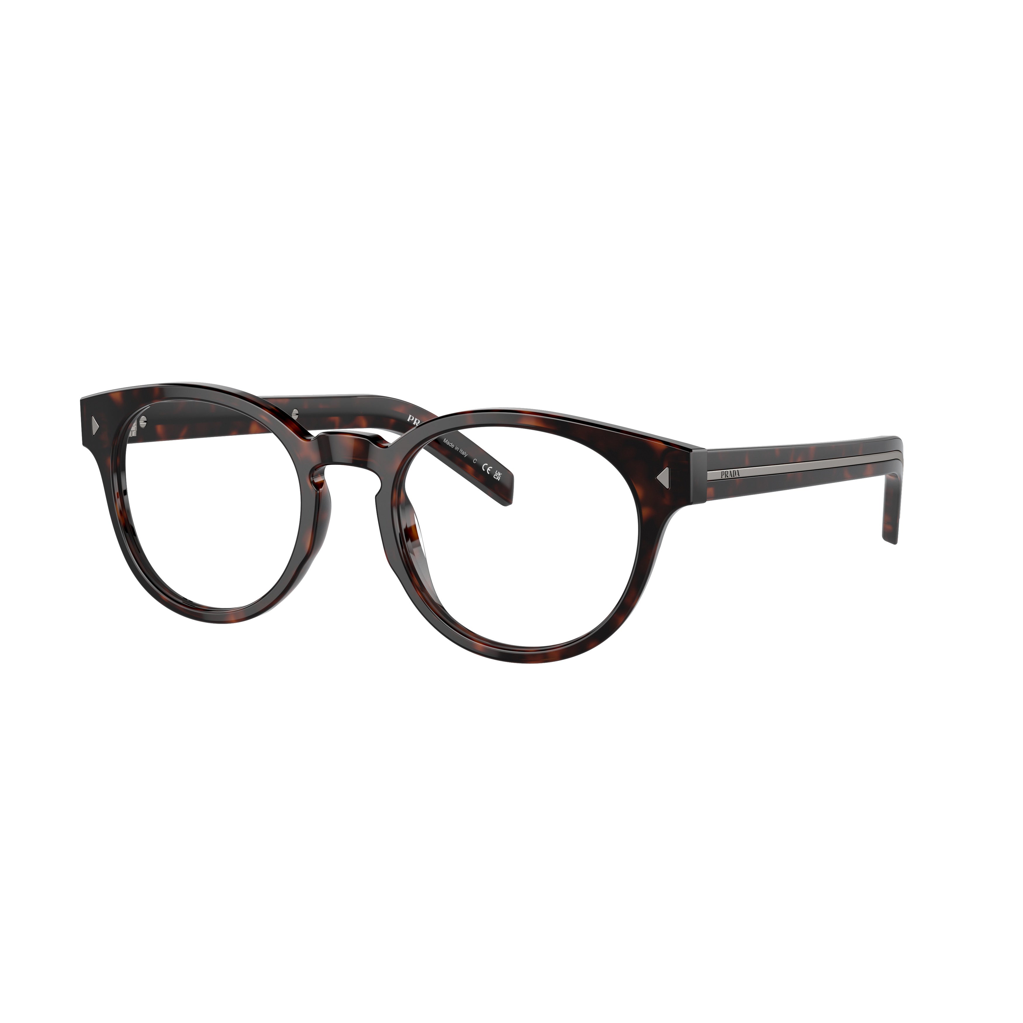 0pr A14v Round Tortoiseshell Acetate Eyeglasses