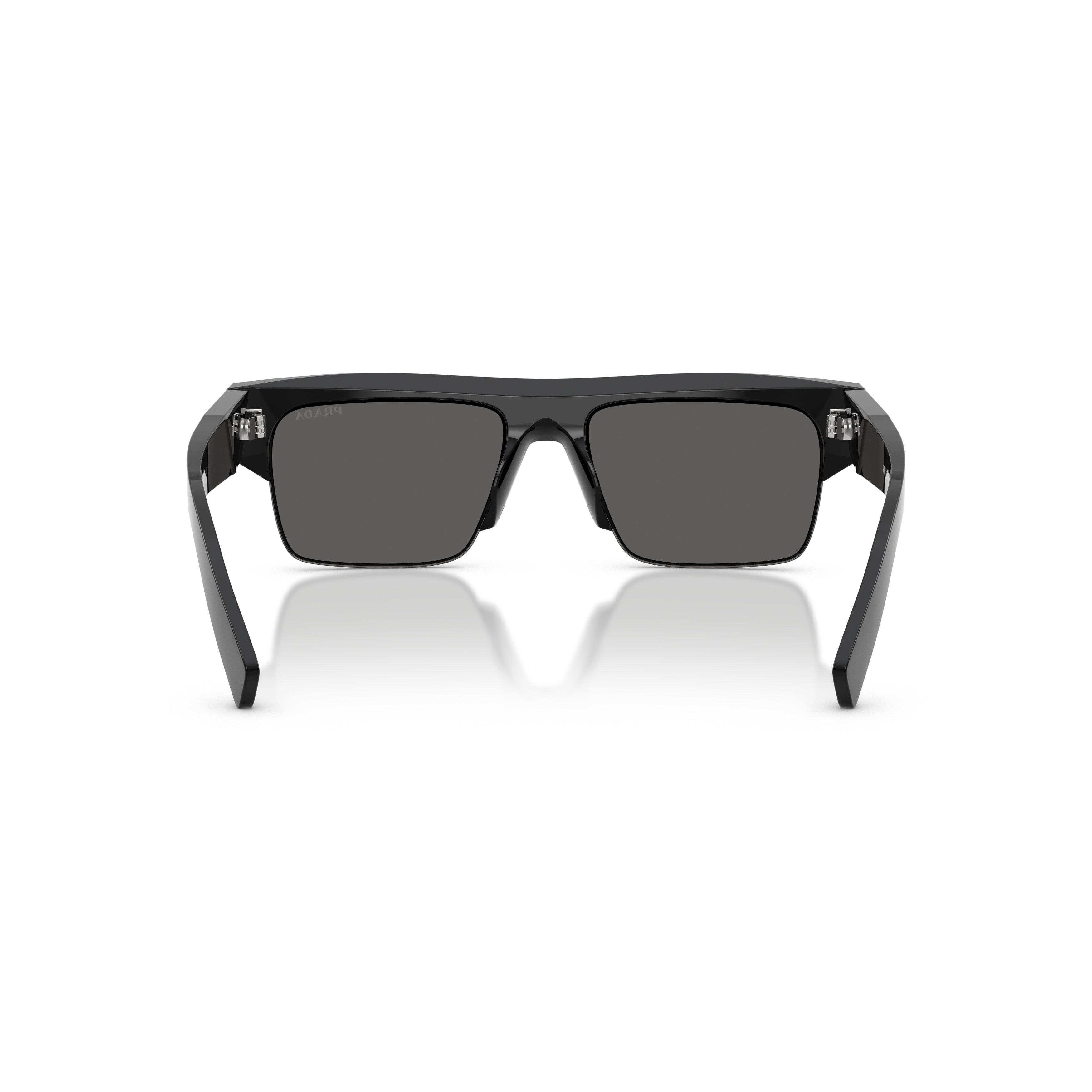 0pr D12su Bold Rectangular Black Acetate Sunglasses