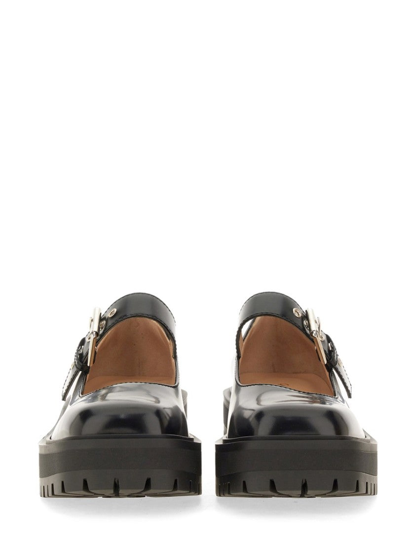 Rounded Toe Leather Sandals