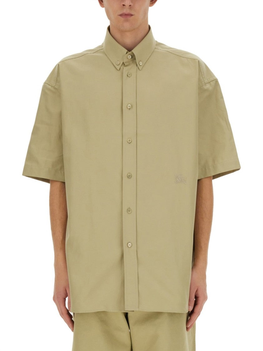 Short-Sleeved Button-Down Cotton Shirt