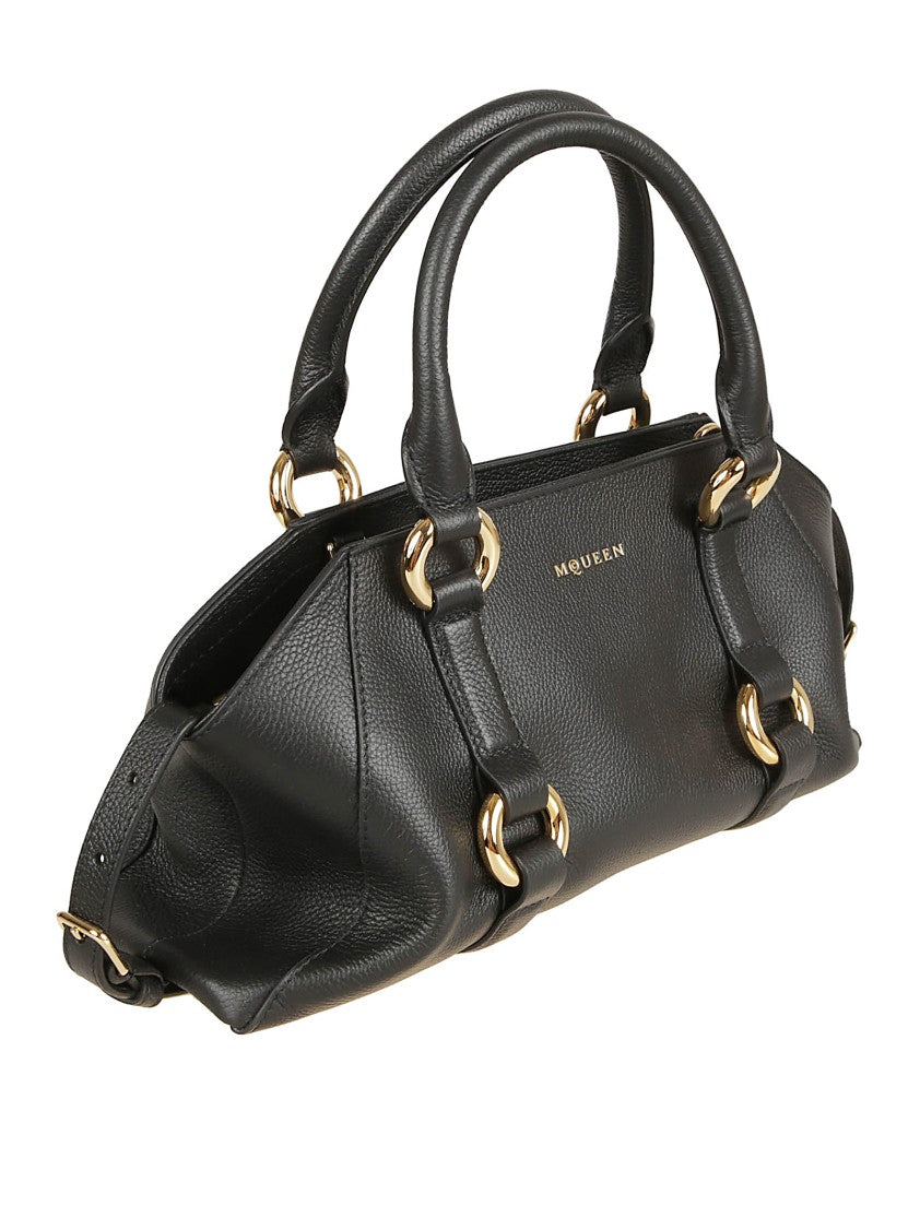 Elongated Black Full-Grain Calfskin Farringdon Bag