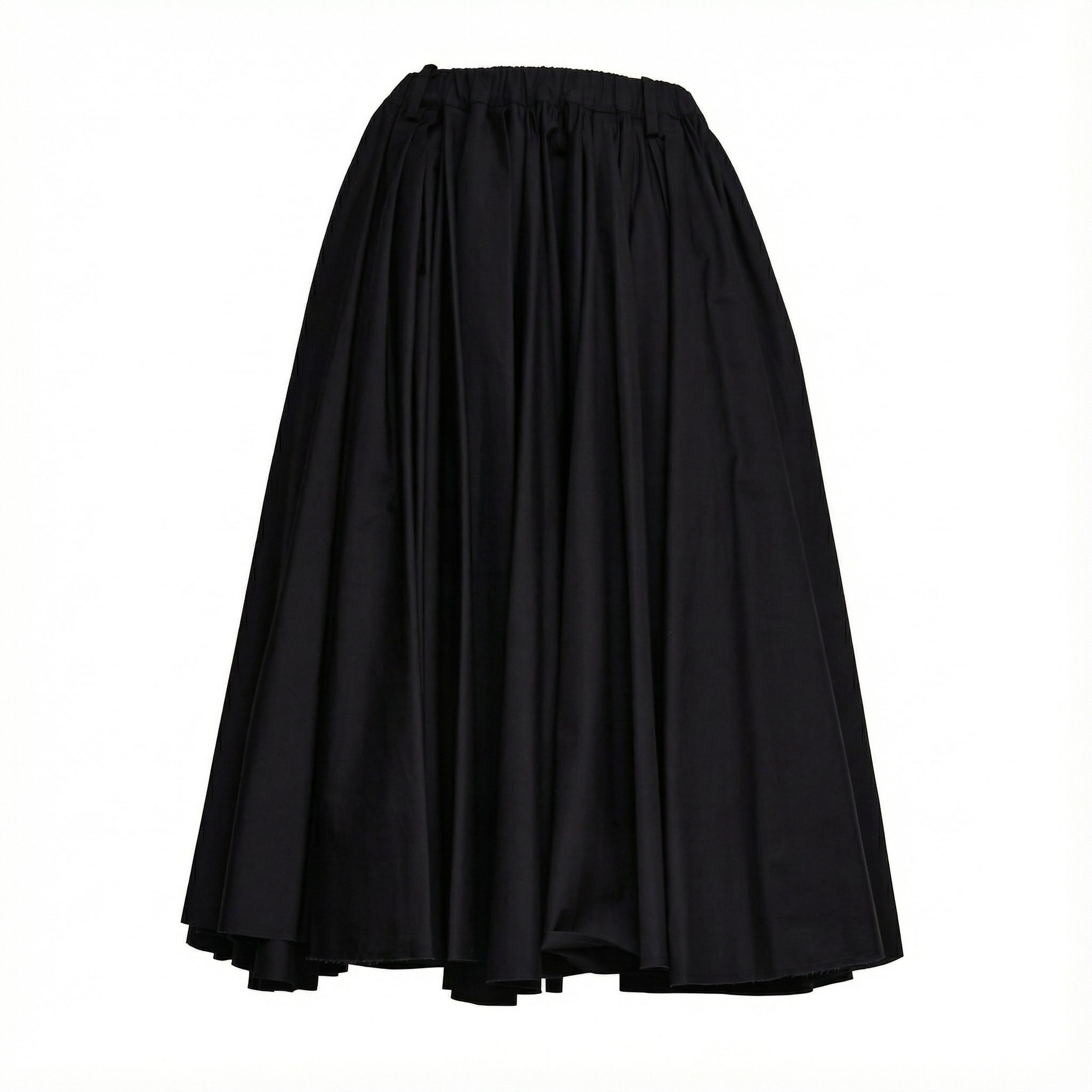 Pleated Circle Midi Skirt