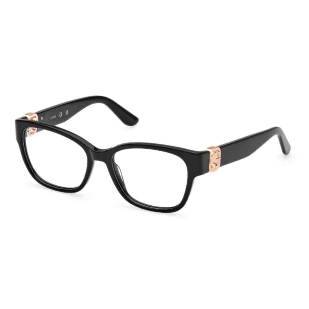 Gu50120 Rectangular Black Acetate Eyeglasses