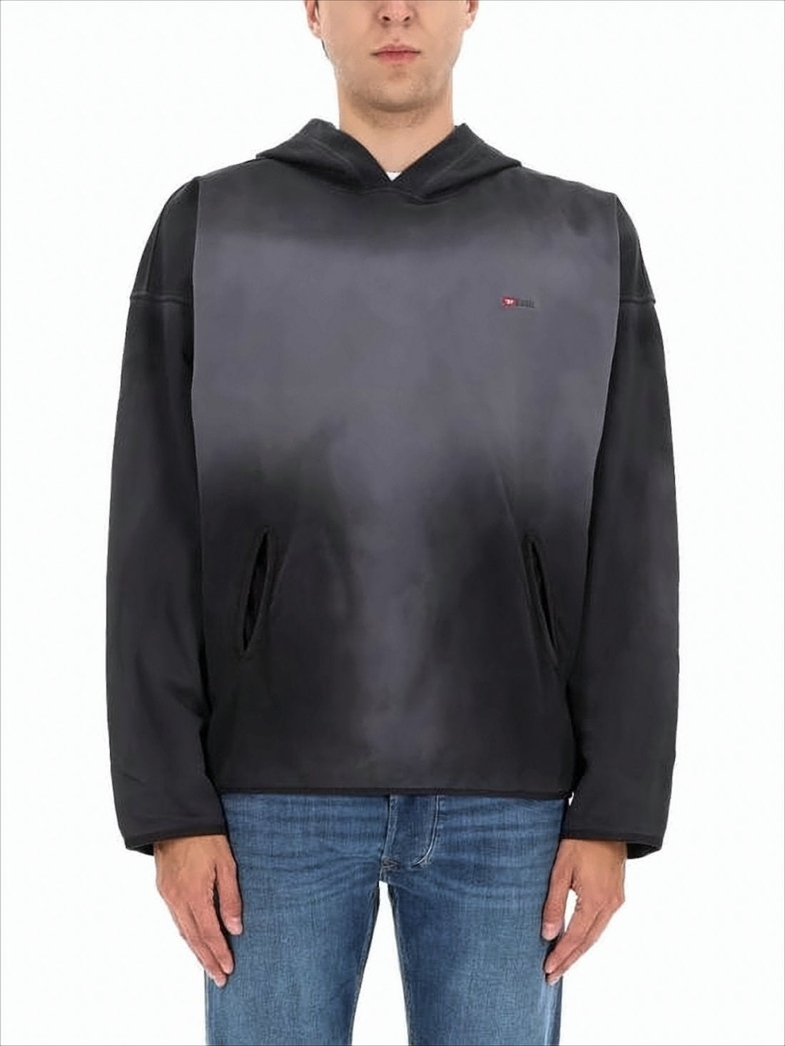 Gradient Black-to-Dark Grey Hoodie