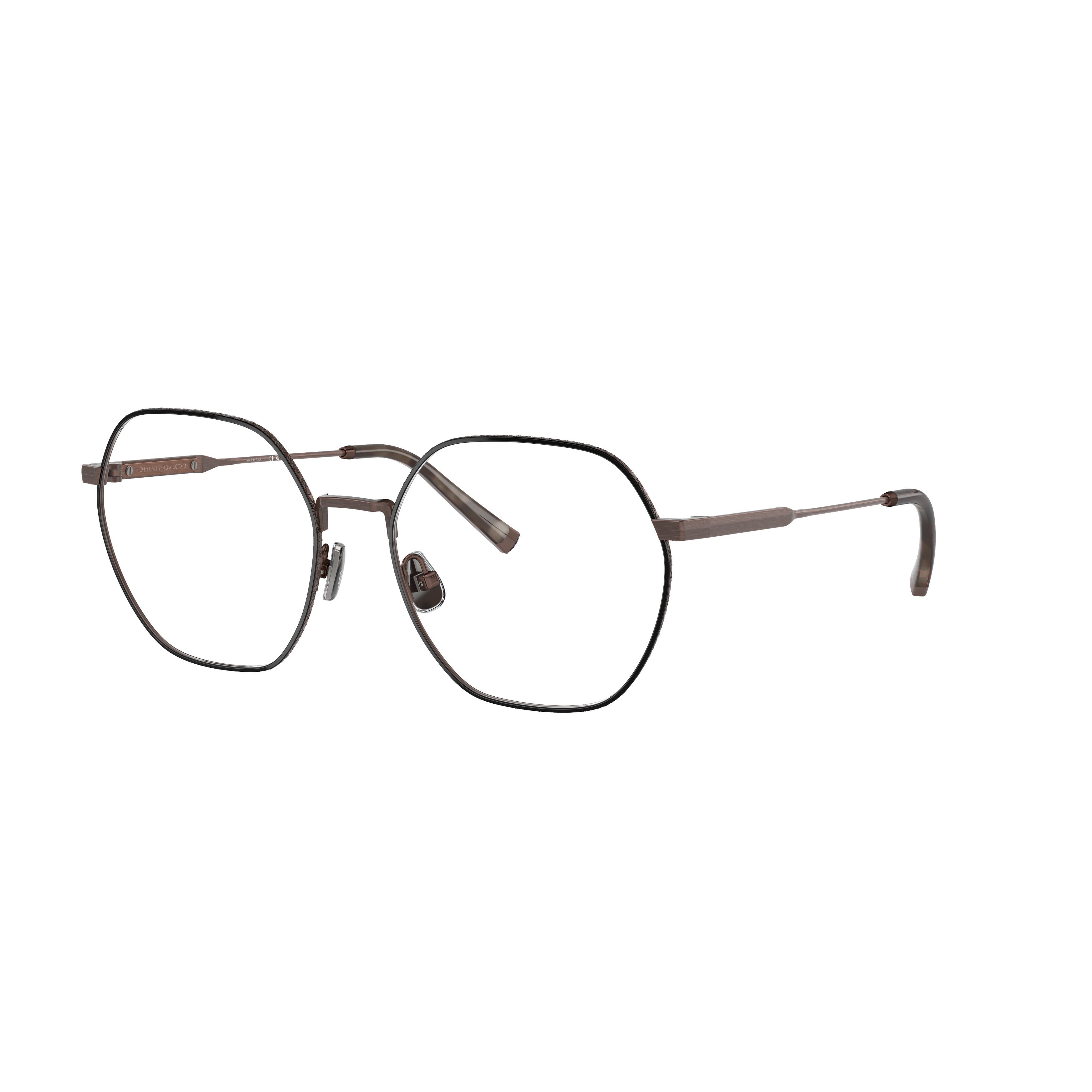 0bc1001t Thin Geometric Titanium Eyeglasses with Adjustable Nose Pads