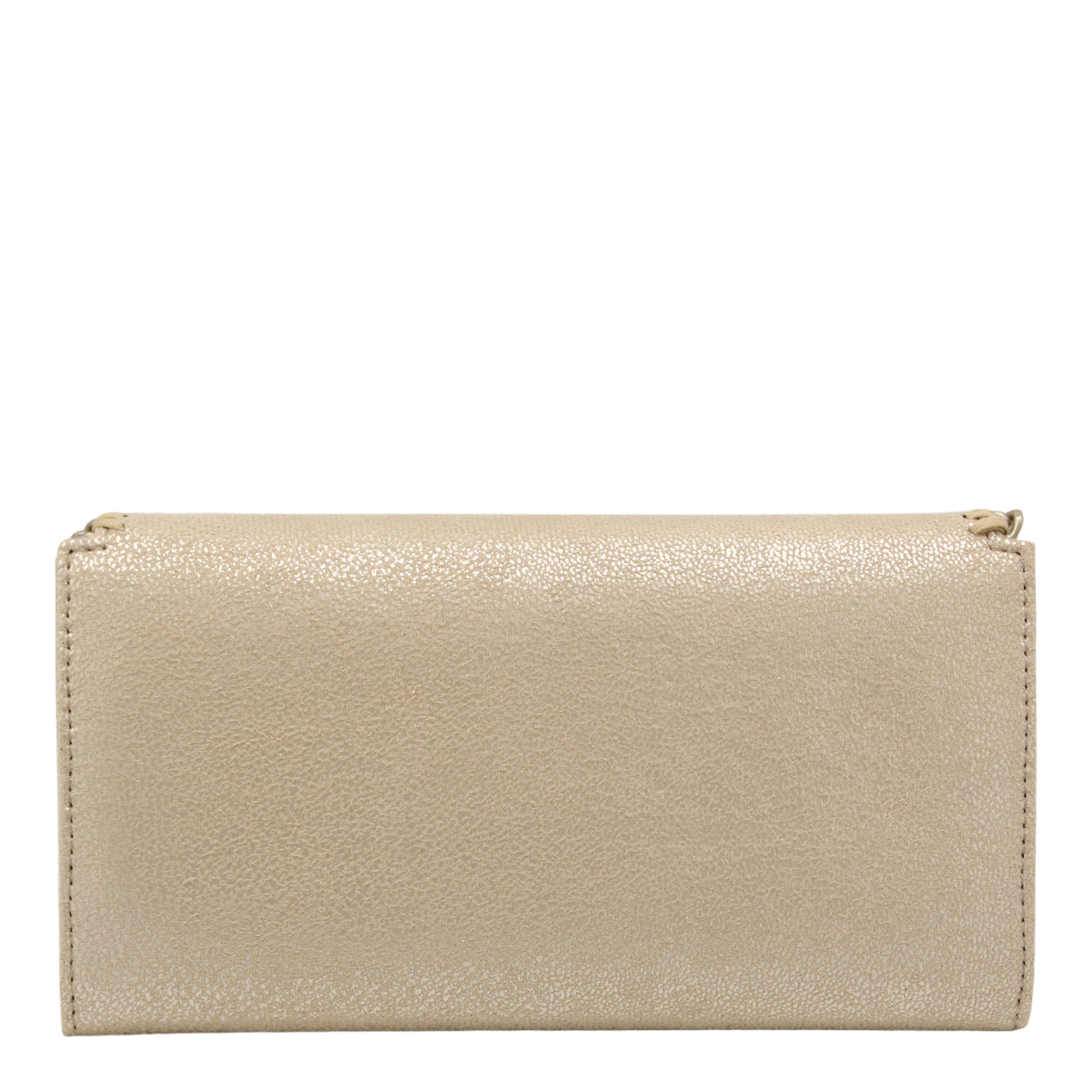Rectangular Golden Textured Clutch Bag