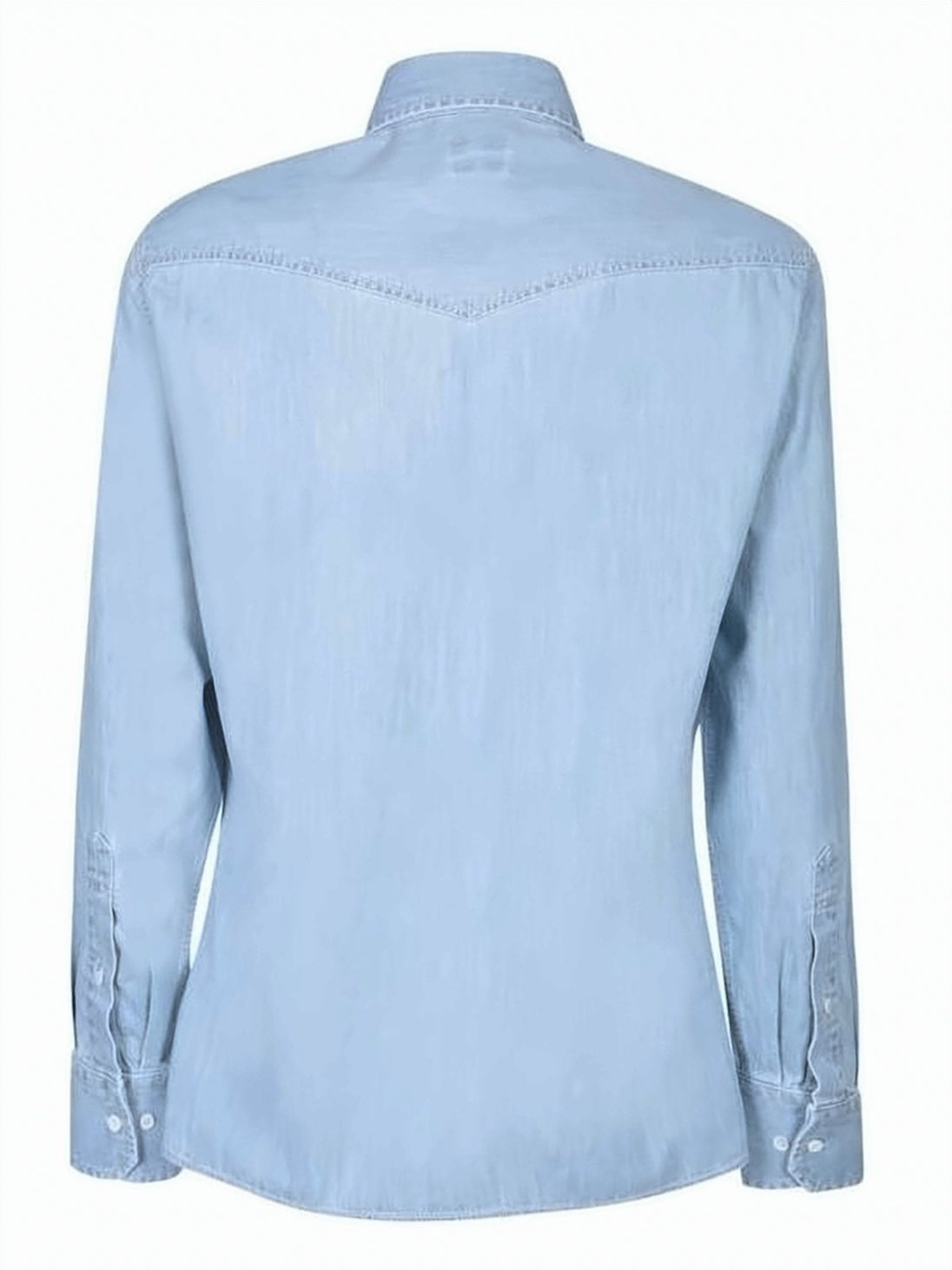 Lightweight Denim Shirt with Classic Collar