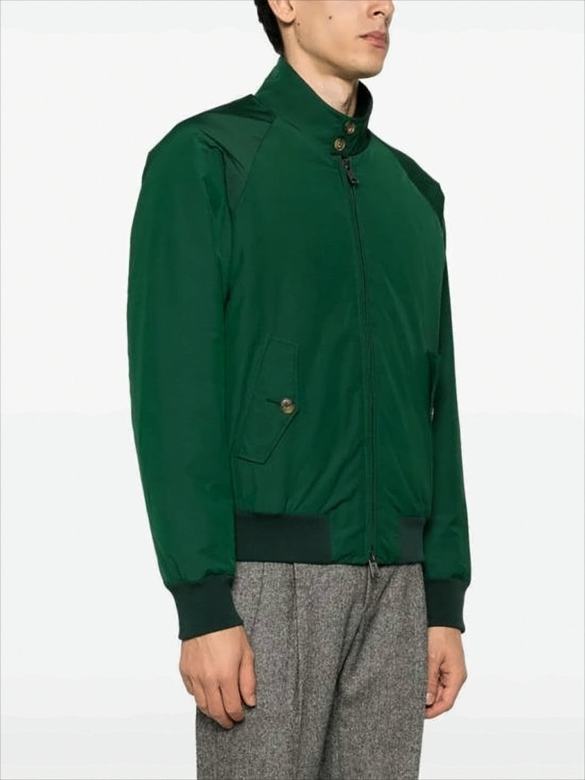 Rich Green Baracuta Bomber Jacket with Flap Pockets