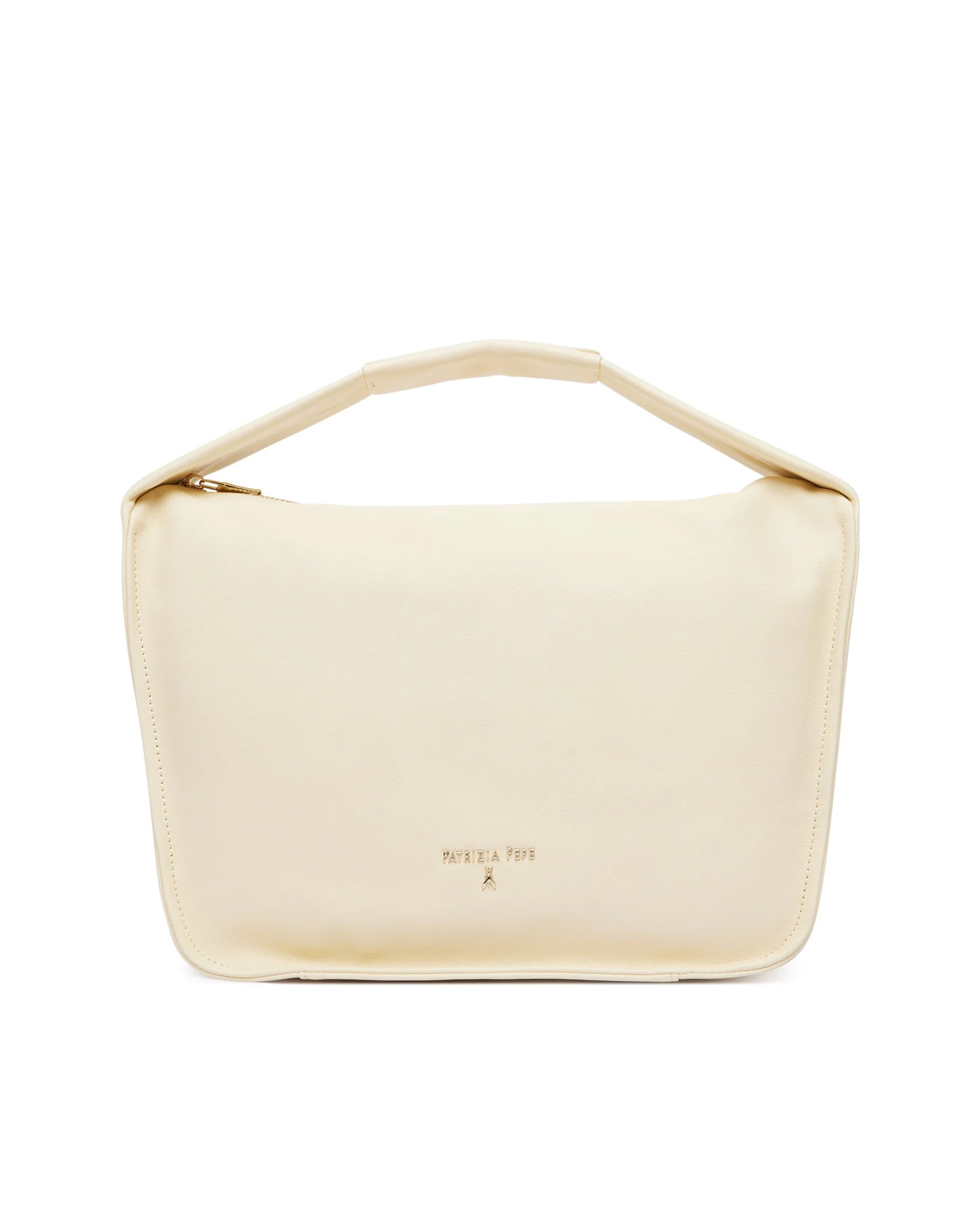 White Soft Shoulder Bag Wooly