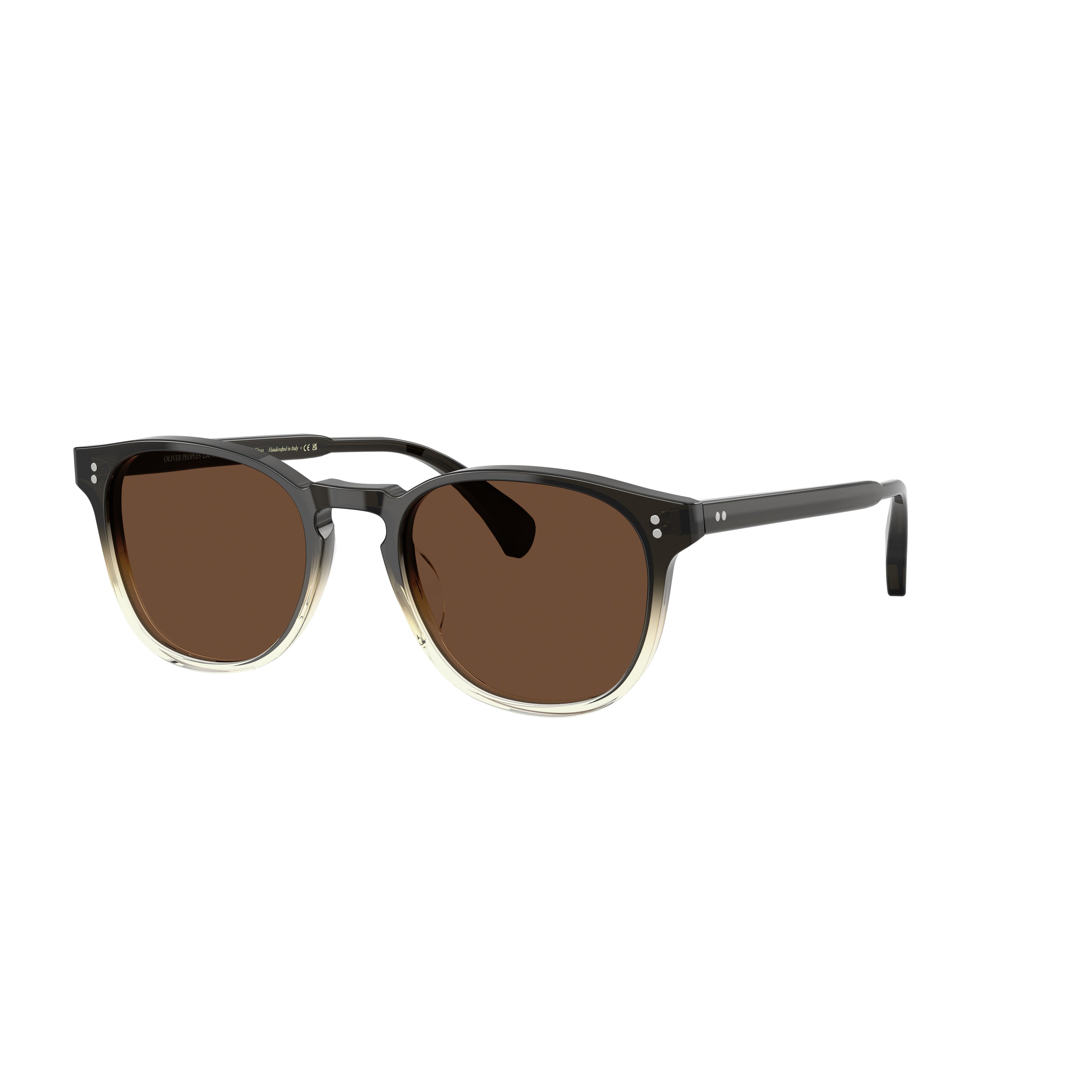 0ov5298su Classic Round Frame Sunglasses with Gradient Acetate Finish