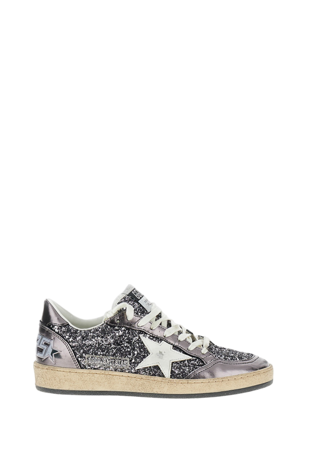 Ice Grey Ballstar Glitter Suede Sneaker