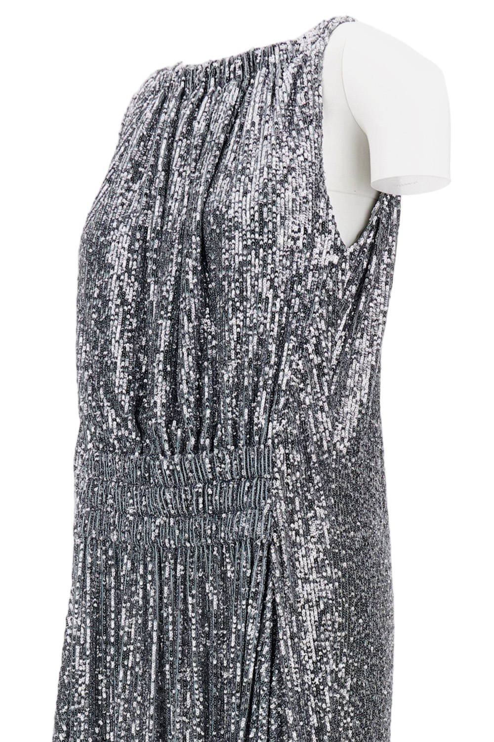 Maxi Dress With Hem And Textured Finish
