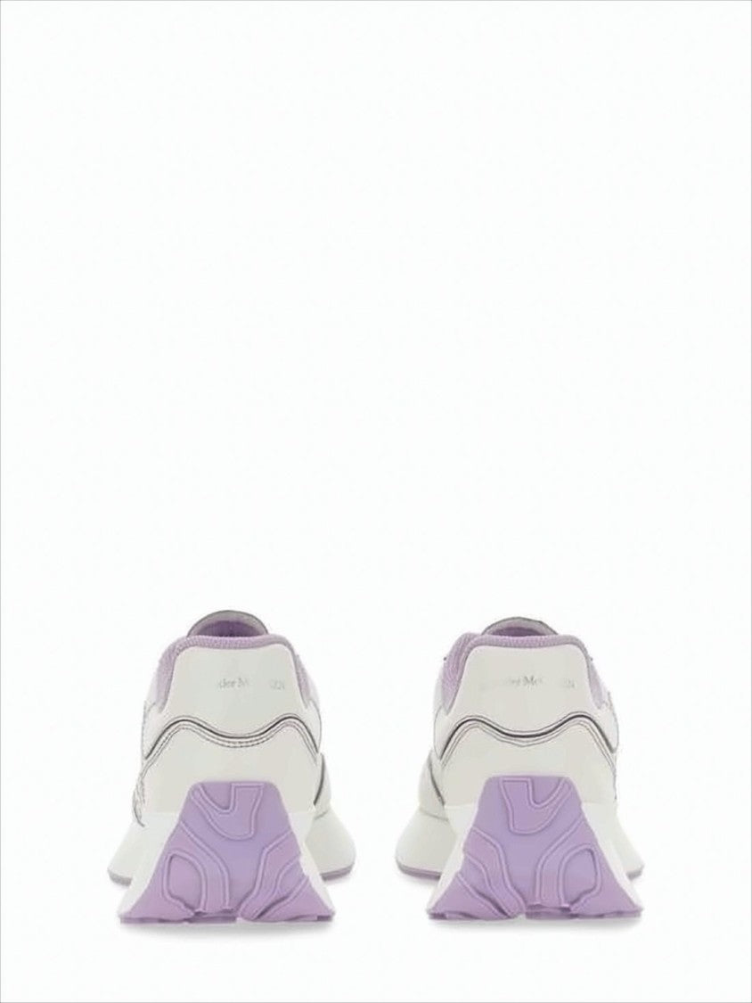 Lavender-Accented White Sneakers