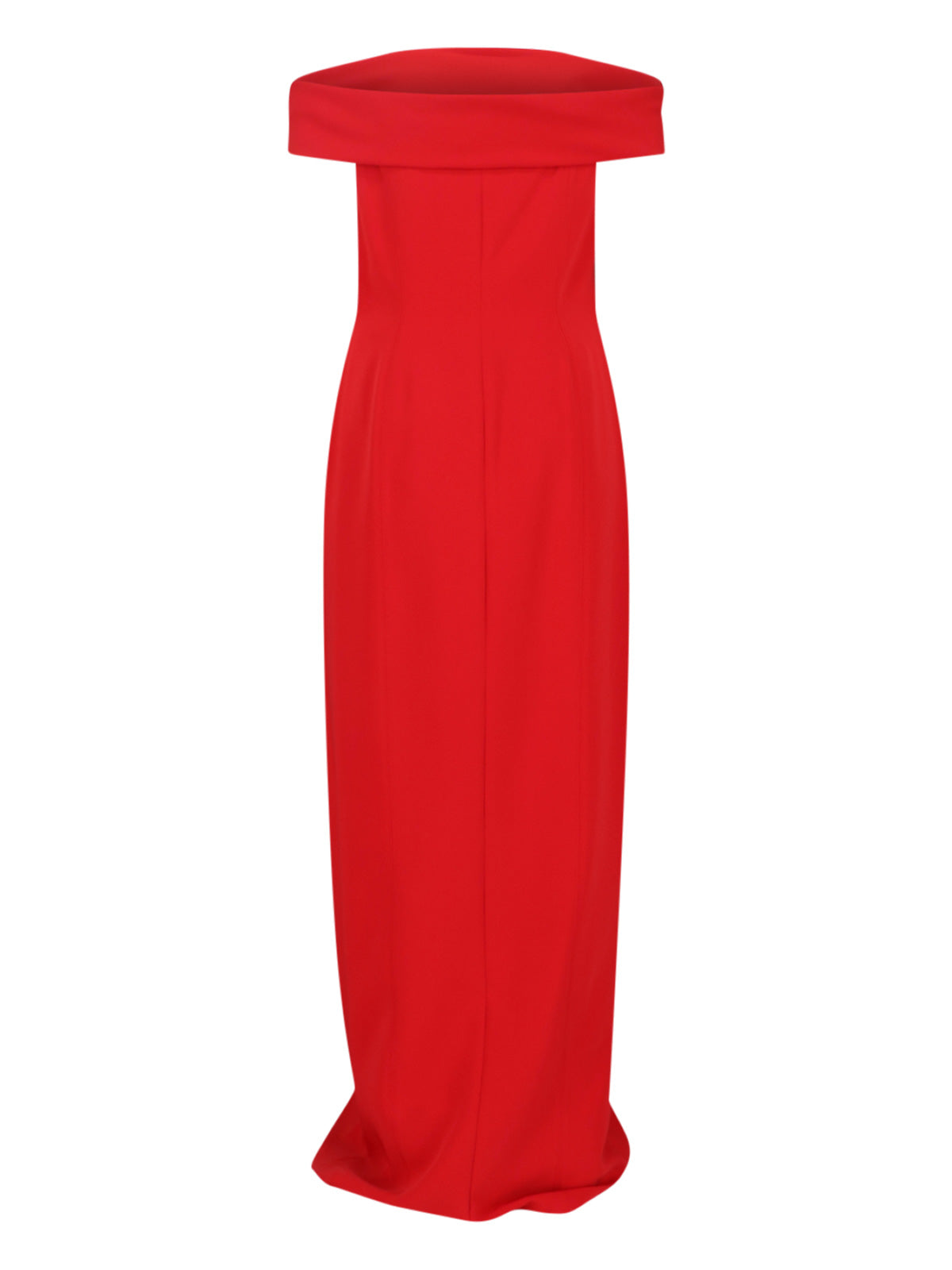 Off-Shoulder Red Maxi Dress