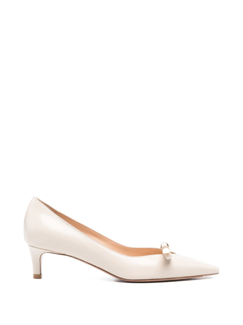 Pointed-Toe Pumps With Low Kitten Heel