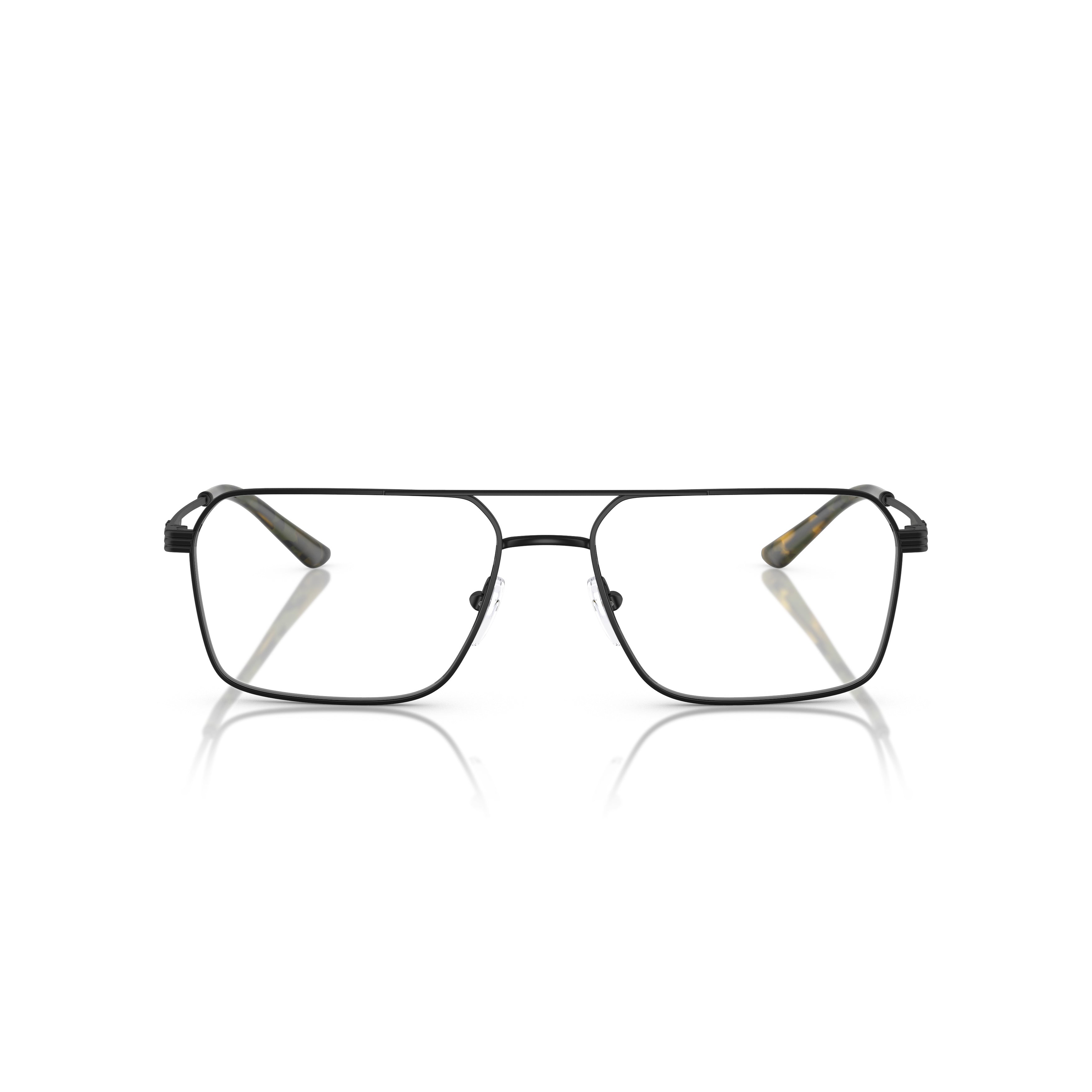0ea1166 Rectangular Metal Frame Eyeglasses with Double Bridge Design