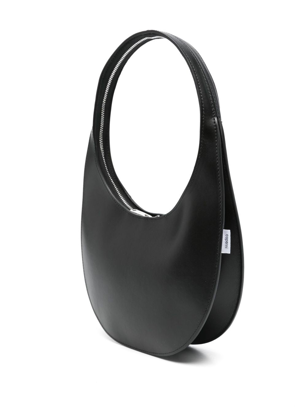 Black Handbag with Top Zip Closure