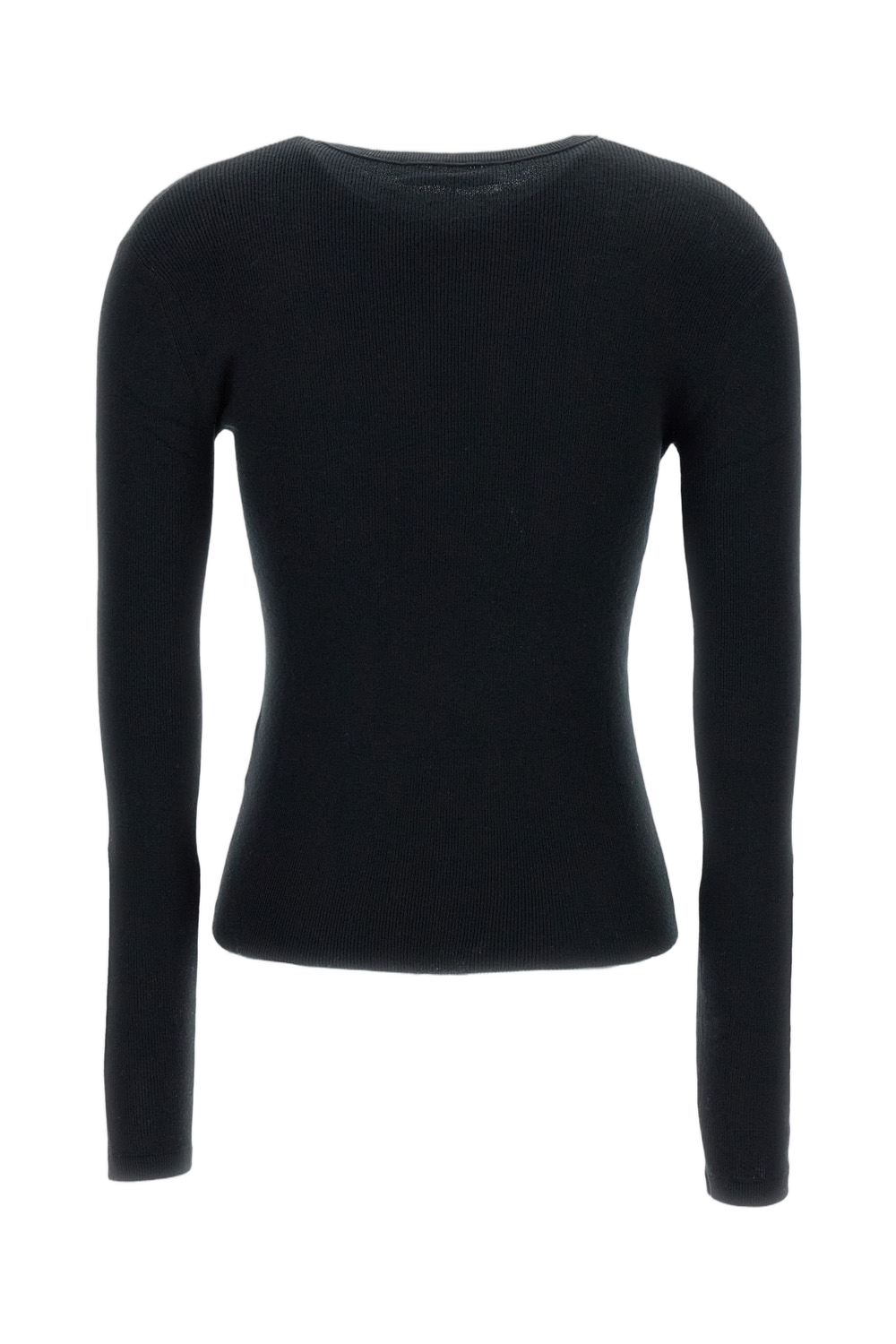 Ribbed Long-Sleeve T-Shirt With Crewneck