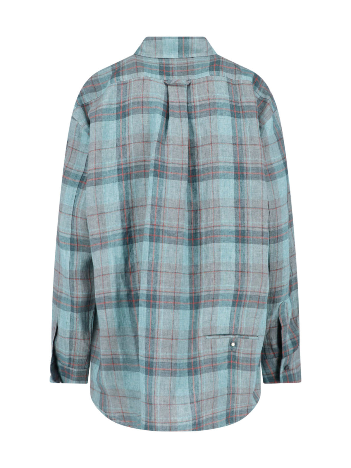 Blue Plaid Relaxed Fit Button-Down Shirt