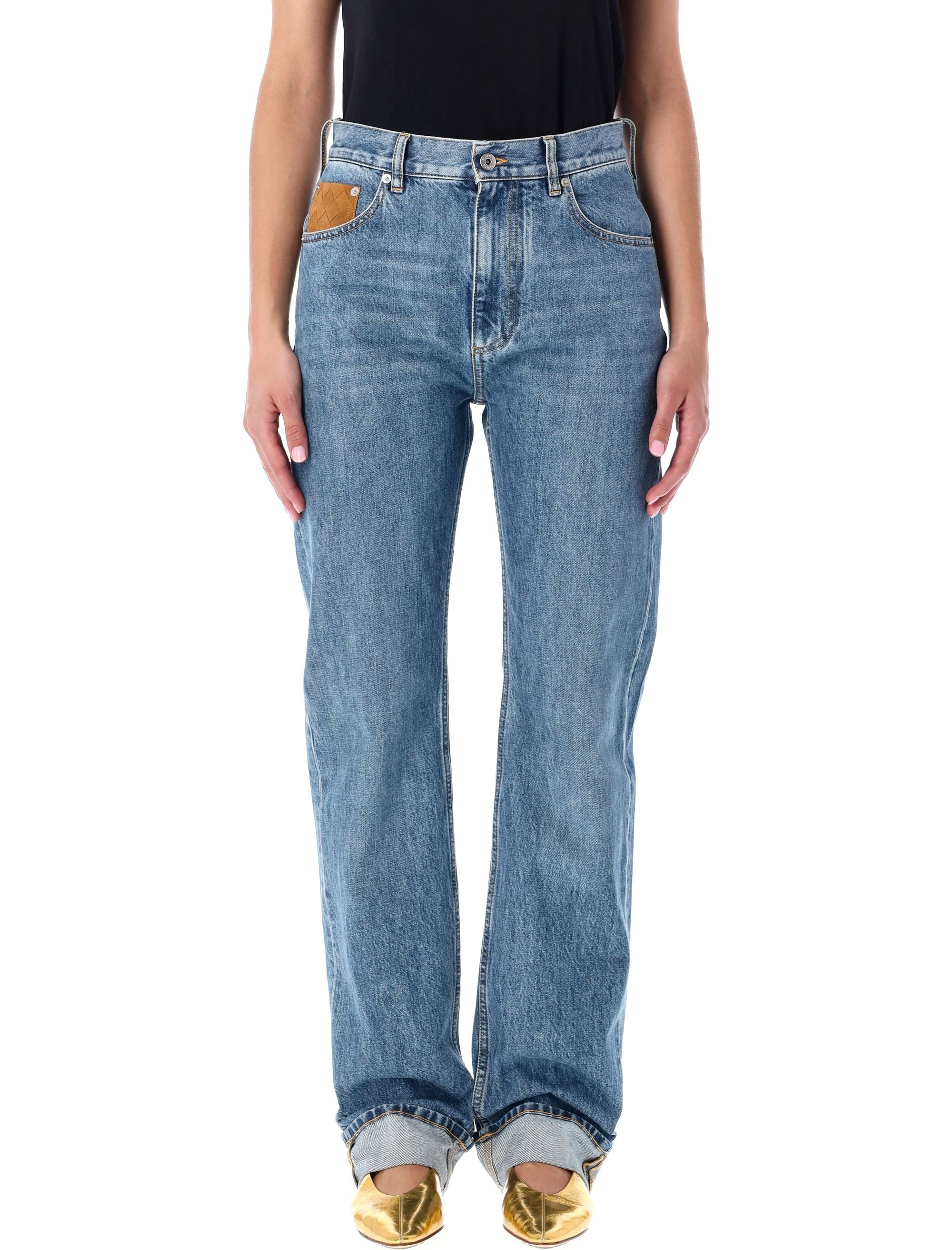 Straight-Leg Denim Jeans