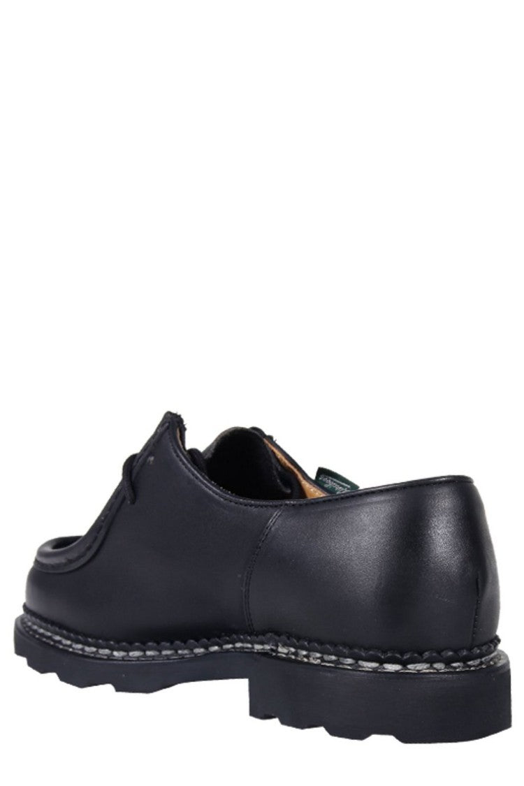 Moc Toe Black Leather Dress Shoes