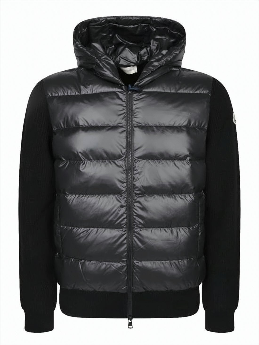 Padded Wool-Hooded Moncler Jacket with Quilted Front