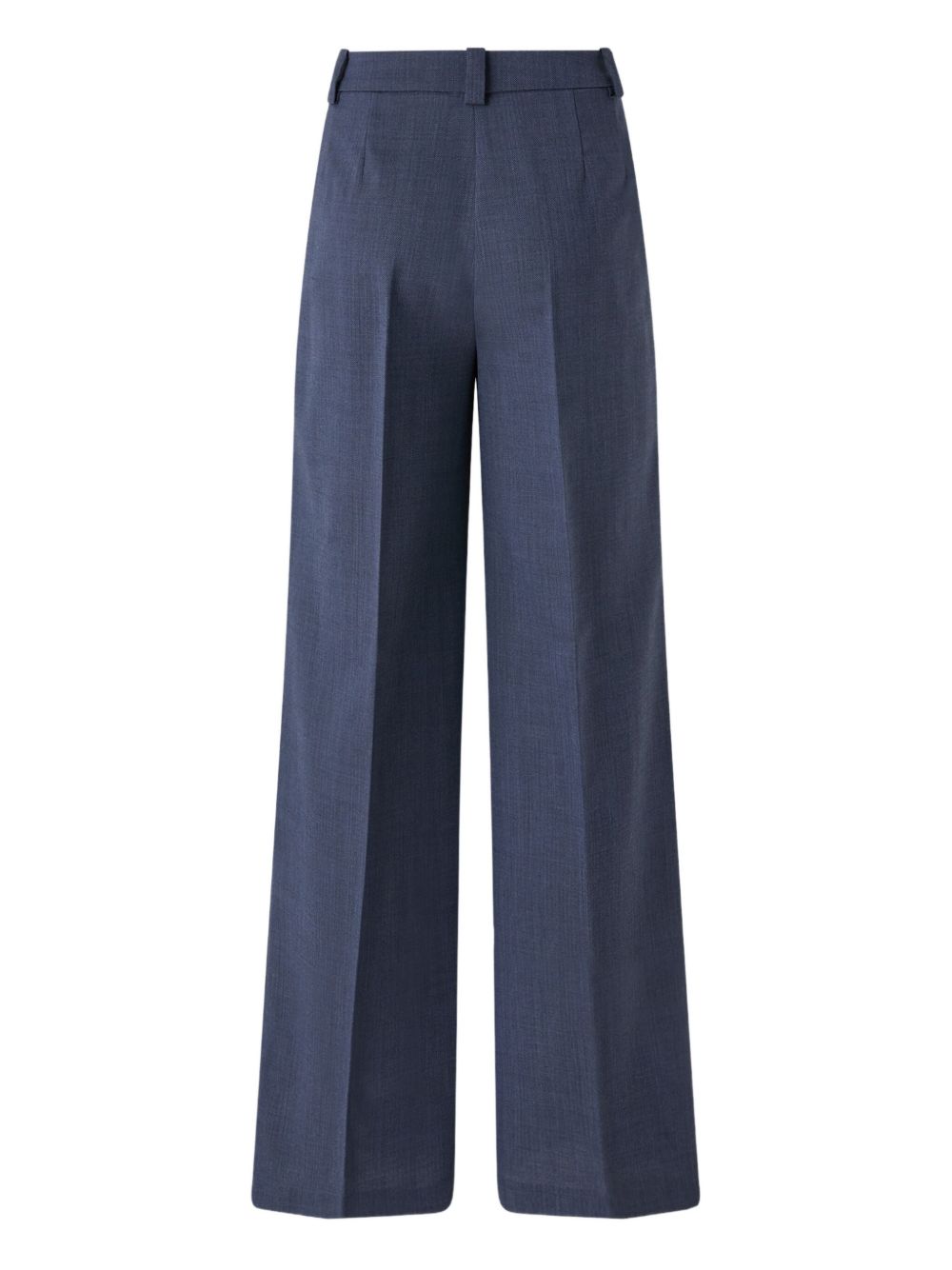 High-Waisted Palazzo Trousers With Front Darts