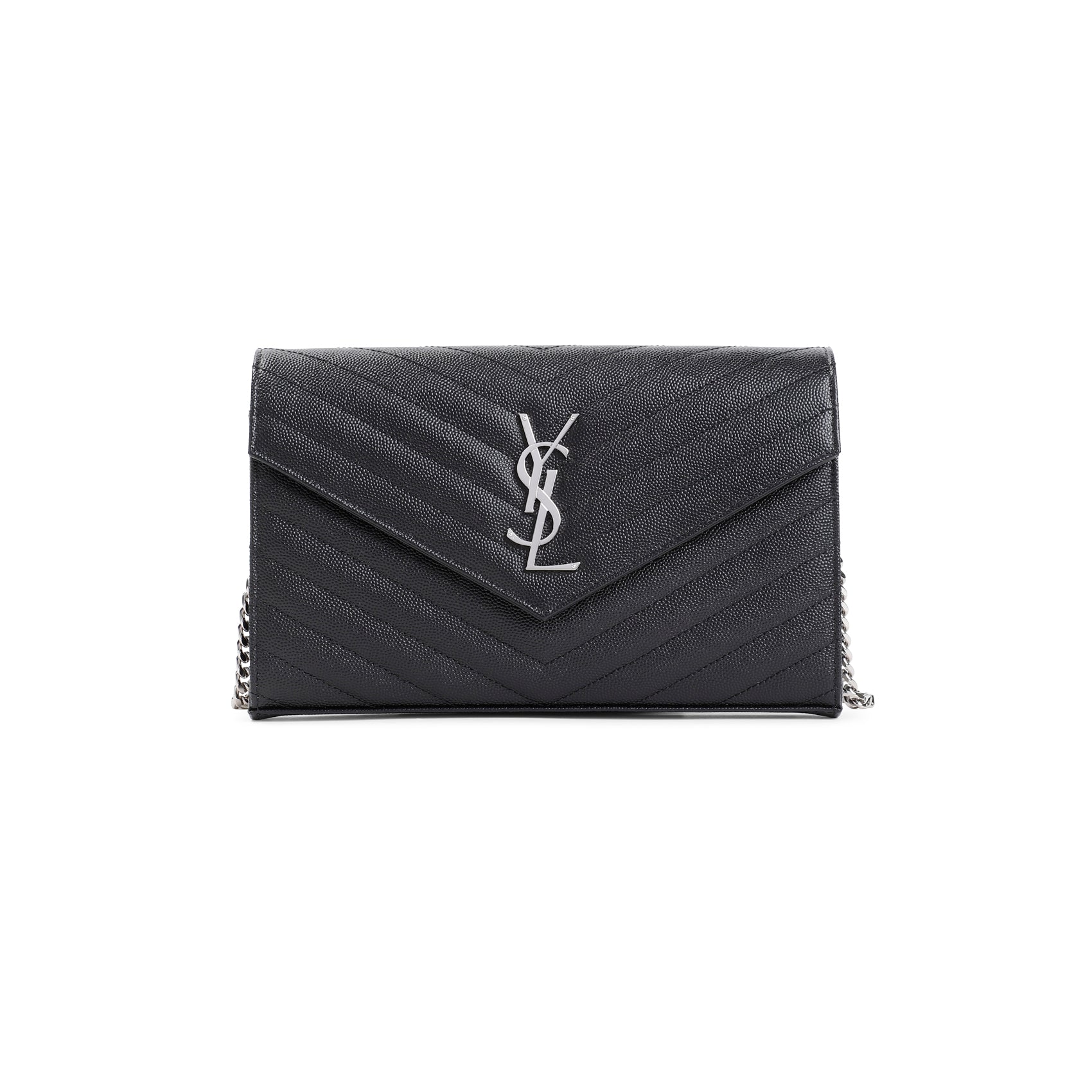 Chevron Quilted Matelassé Leather Wallet