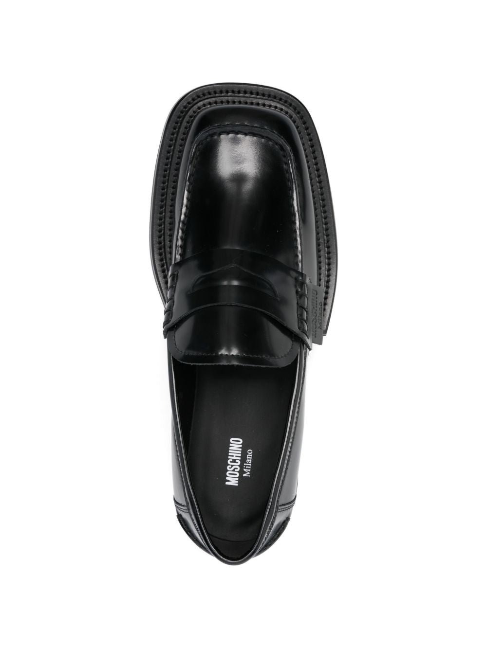 Polished Silk And Nylon Black Loafers
