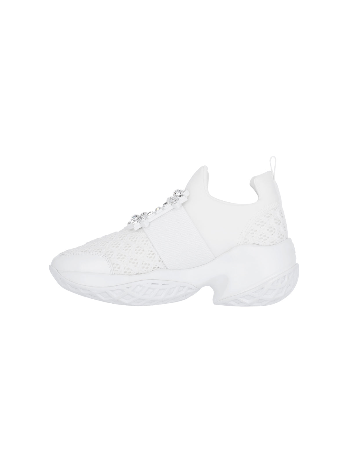 "Viv' Run" Sneakers, In White Technical Fabric