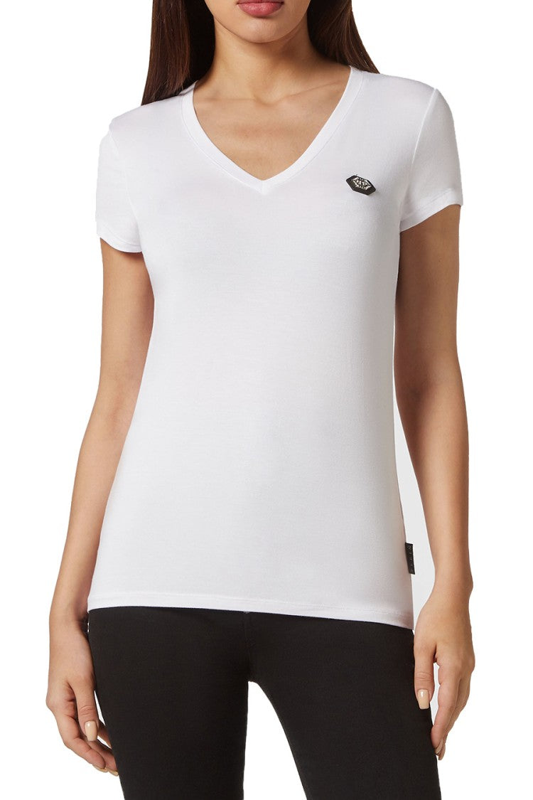 White V-Neck T-Shirt