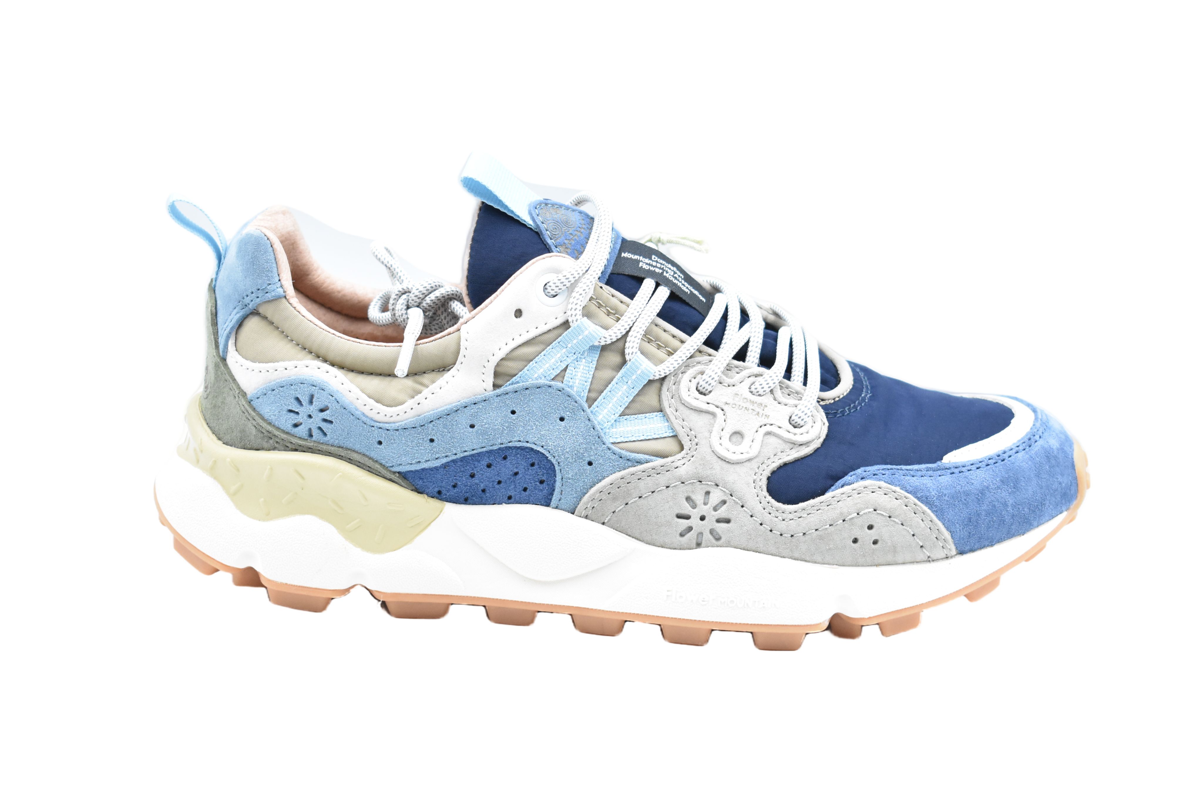 Sneakers In Navy And Khaki Suede