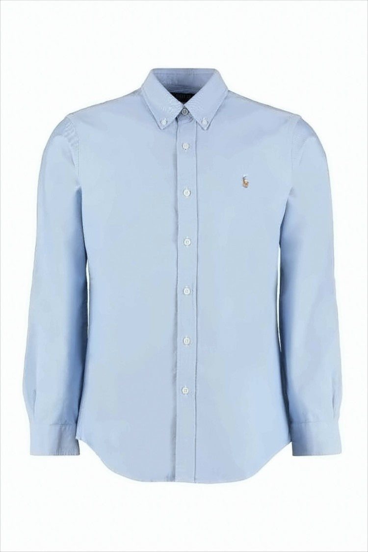 Classic Long-Sleeve Button-Up Shirt with Tailored Fit