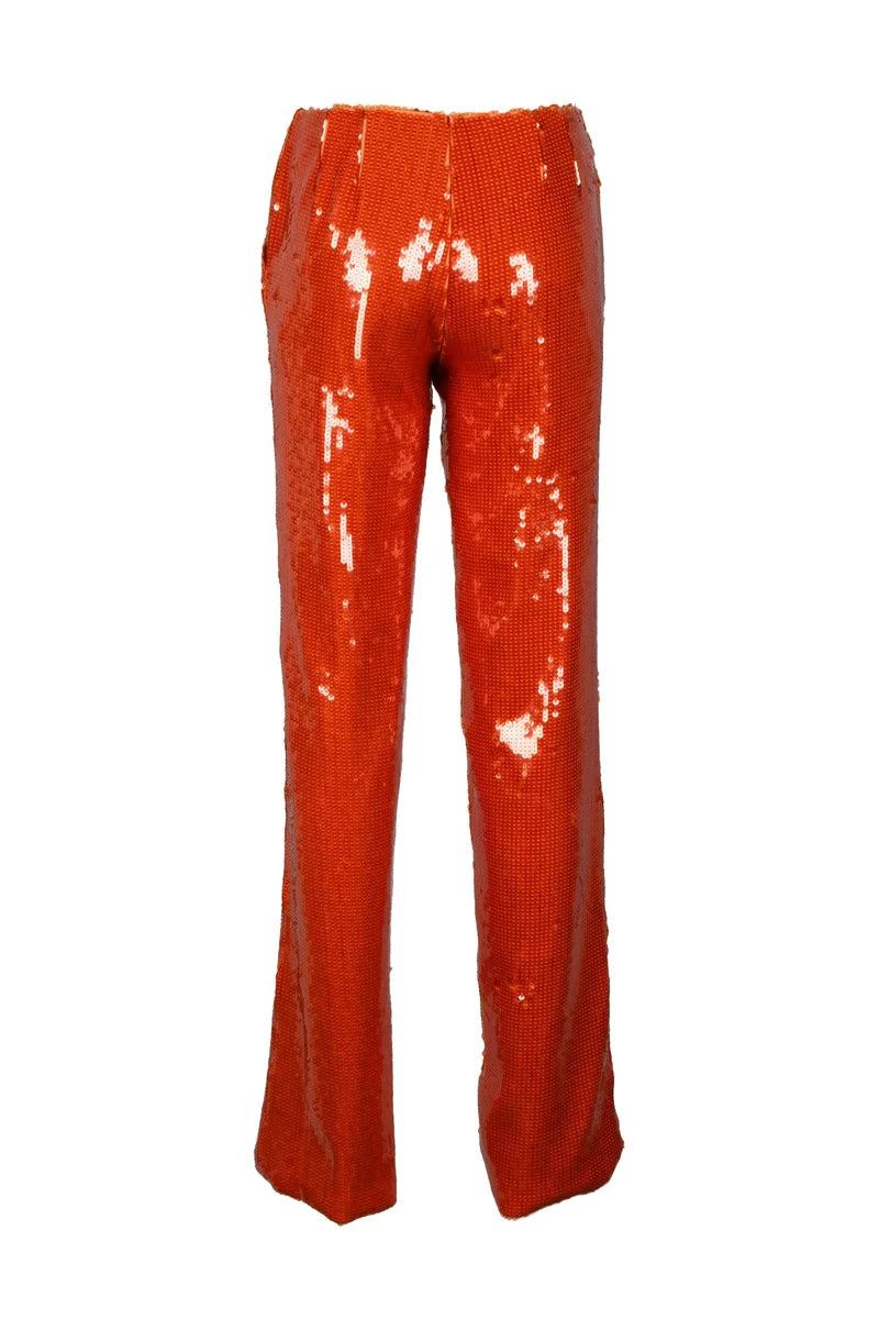 Sequin Trousers - Orange