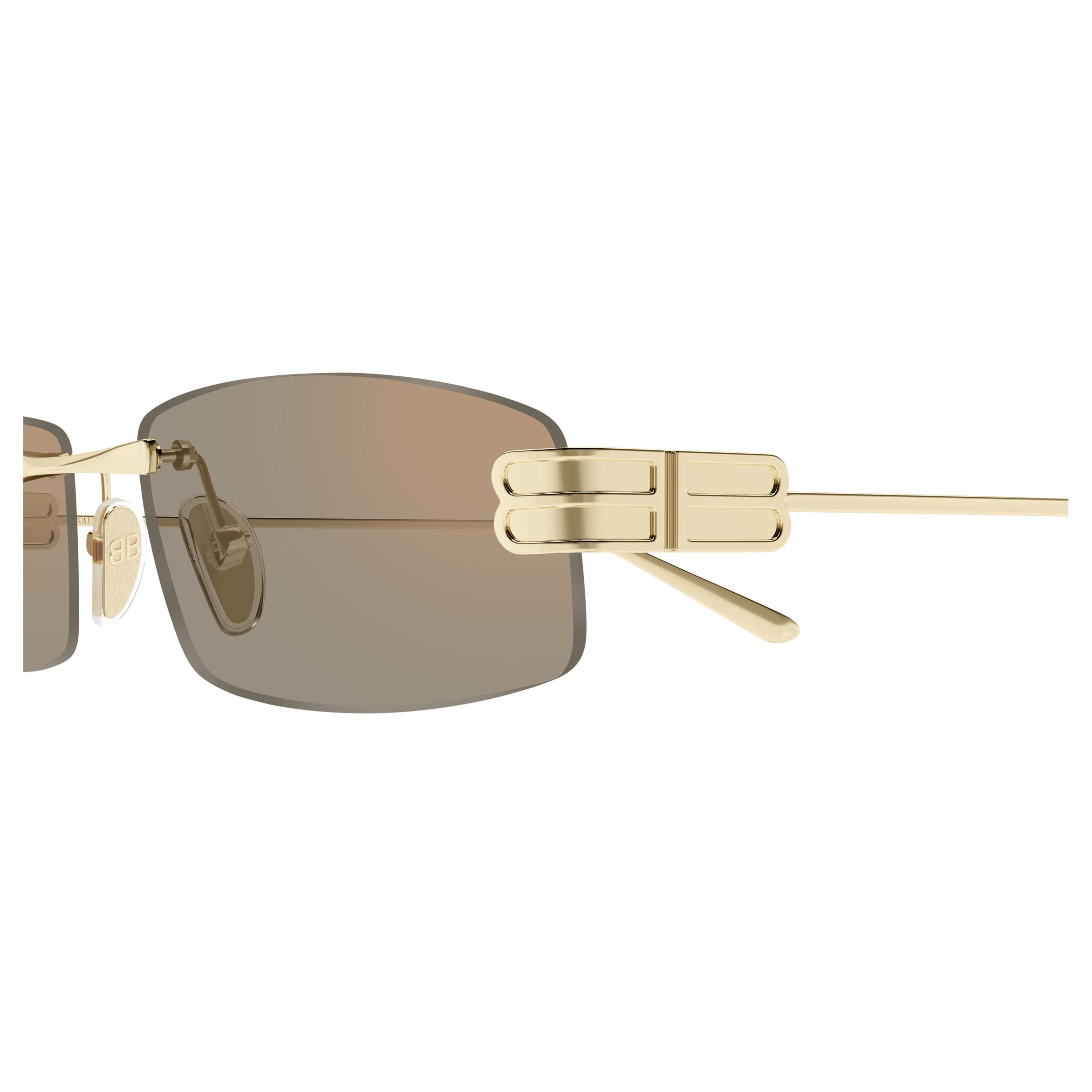 Bb0488S Rimless Rectangular Sunglasses