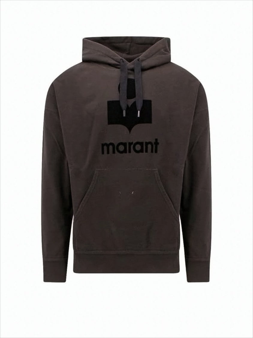 Relaxed-Fit Black Hoodie with Bold Logo Print