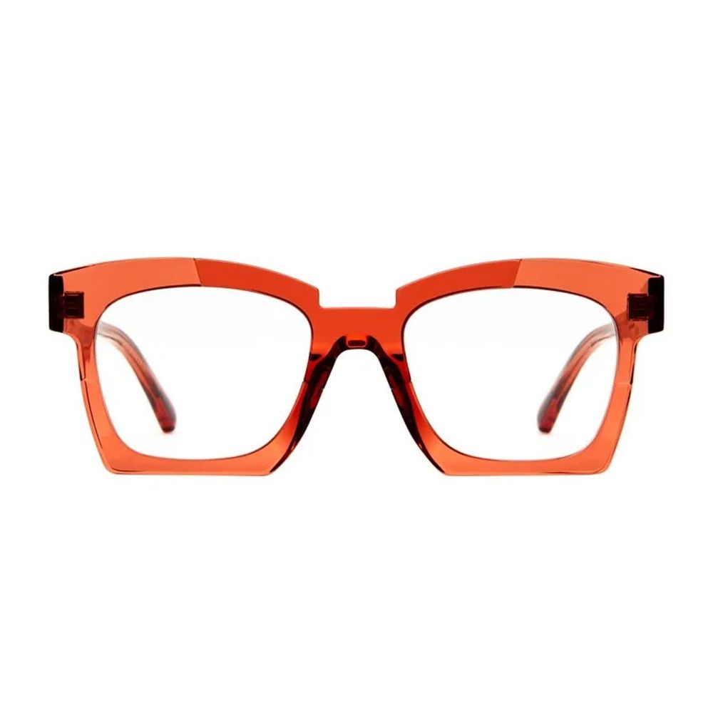 Mask K5 Transparent Amber Acetate Squared Frame Kuboraum Mask K5