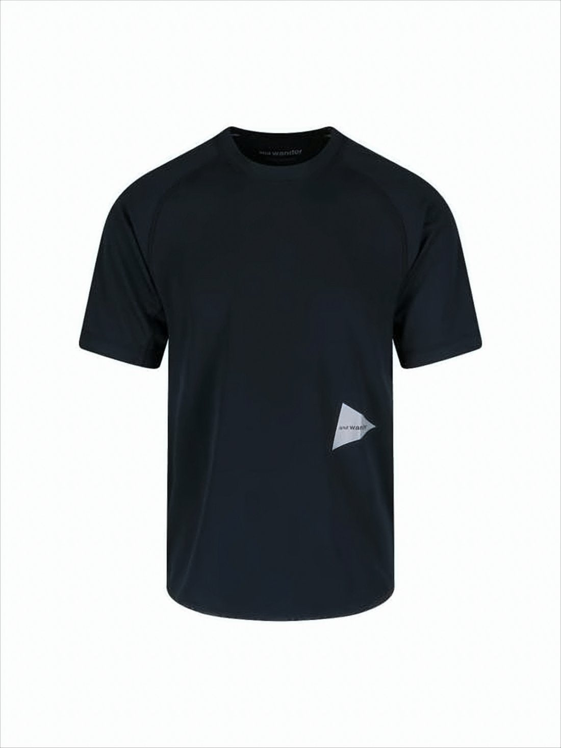 Relaxed-Fit Black Polyester T-Shirt
